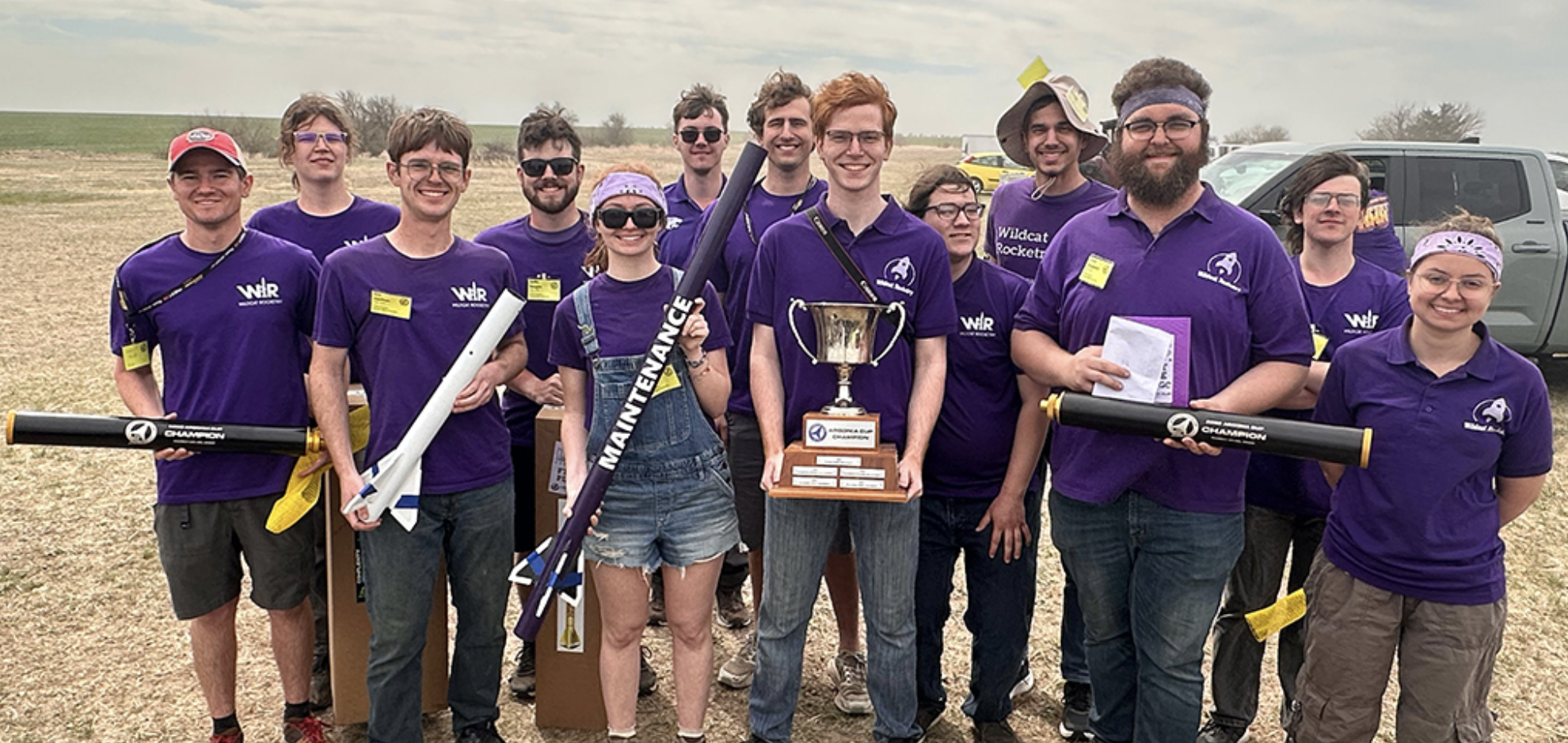 KSU&nbsp;<a href="https://orgcentral.k-state.edu/rock/home/" target="_blank">Wildcat Rocketry team</a>&nbsp;took home gold for the second consecutive year at the Argonia Cup in Kansas - KSU courtesy photo