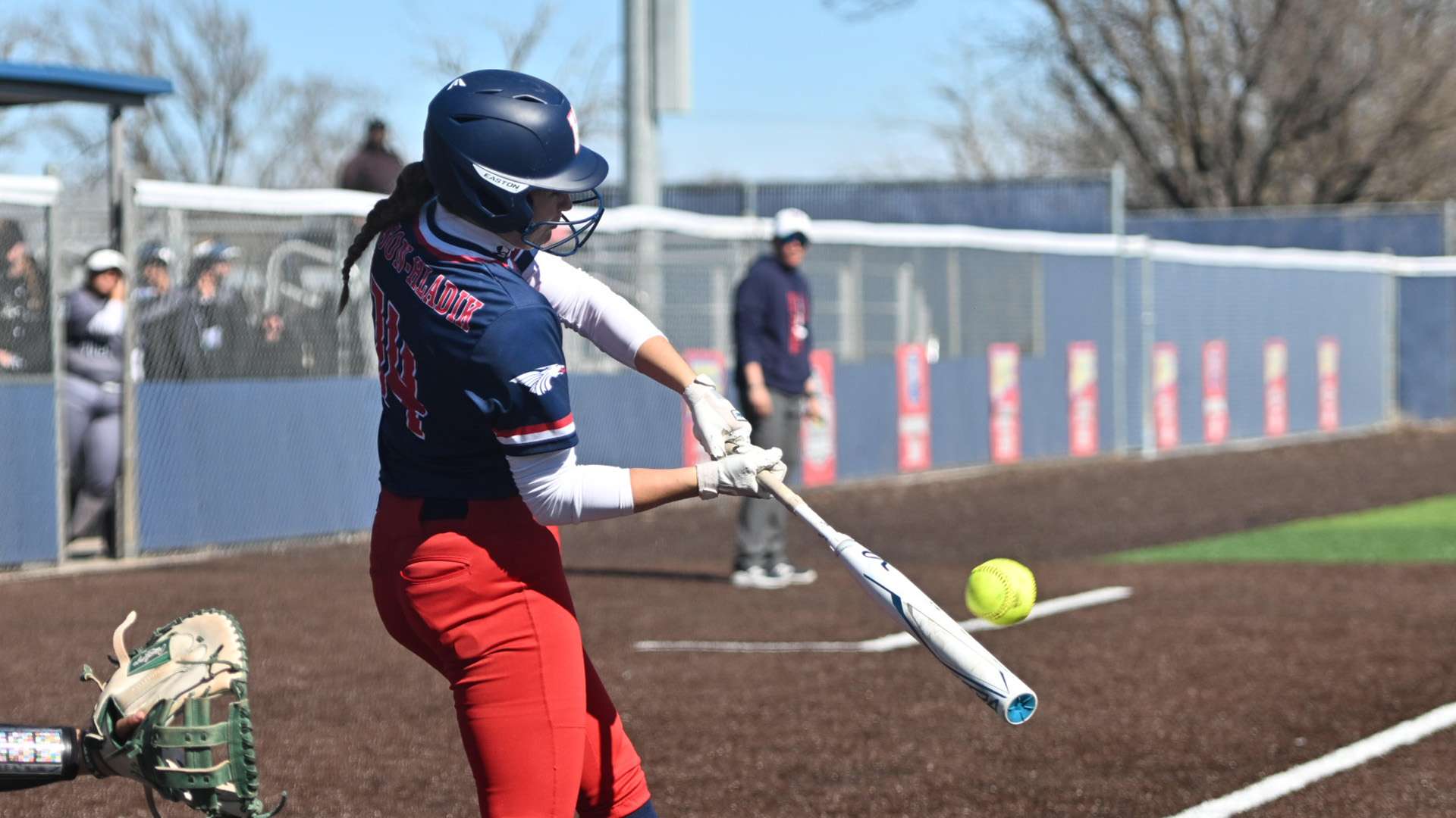Emery Benson-Hladik and the top-seed Blue Dragon softball team open Region 6 Tournament play at Noon Friday vs. Pratt in an opening-round matchup at Legends Park. (Andrew Carpenter/Digital Fox Photography)