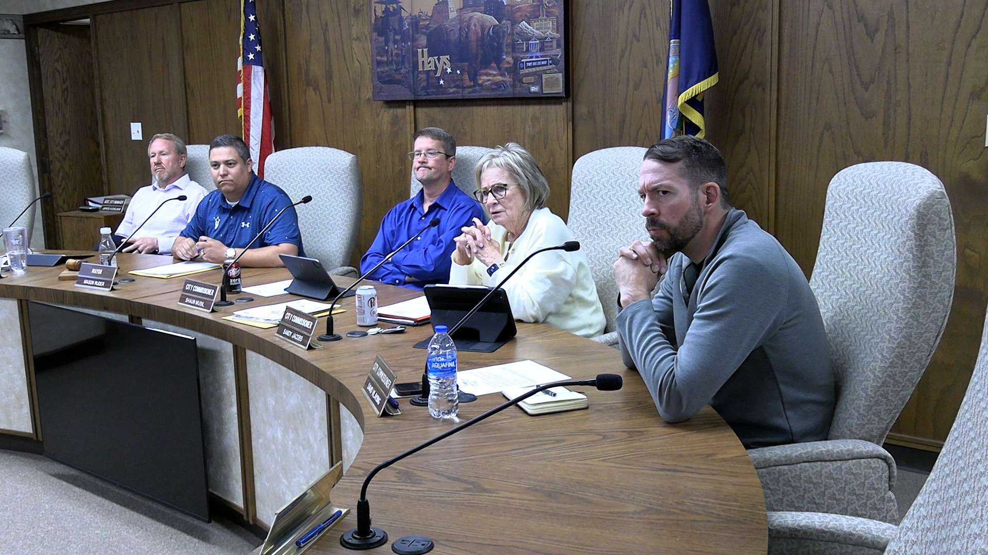 May 7 Hays city commission meeting. Photo by Becky Kiser