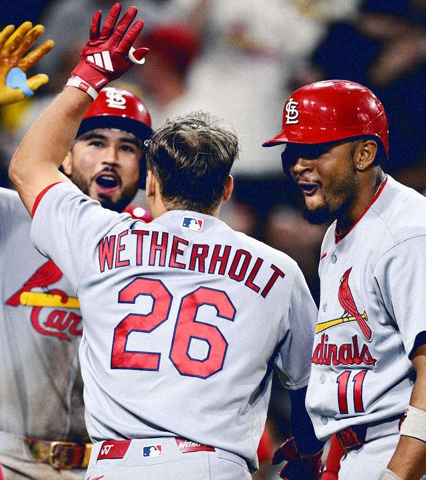 JJ Wetherholt celebrates after his Little League grand slam put the St. Louis Cardinals up 4-0 as part of a six run fifth inning/ Photo courtesy of Cardinals on X