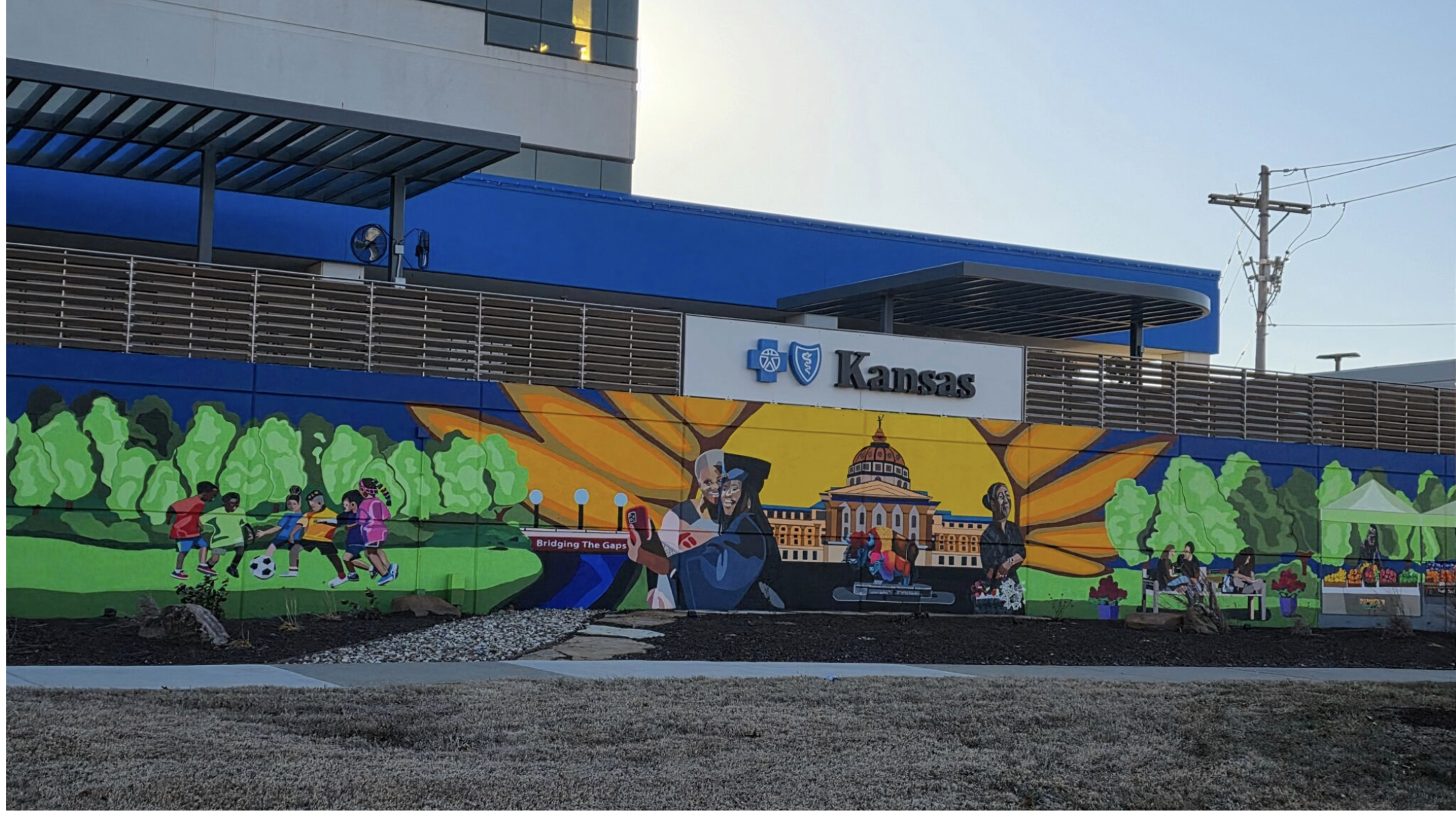  Blue Cross Blue Shield of Kansas, which is headquartered in Topeka, has been a health plan administrator for state of Kansas exmployees for more than 40 years. That may change this year as the state considers cost-cutting measures. (Photo by Morgan Chilson/Kansas Reflector)