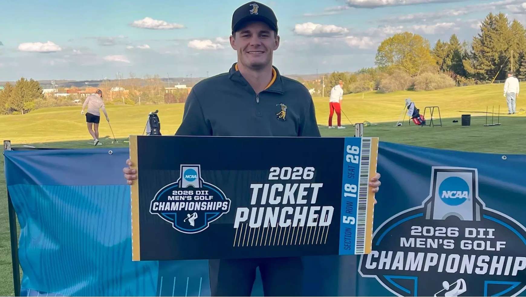 Fort Hays State's Cooper Scheck finished third with a 2-under 214 at the NCAA Central/Midwest Super Regional May 7-9 in Big Rapids, Mich.