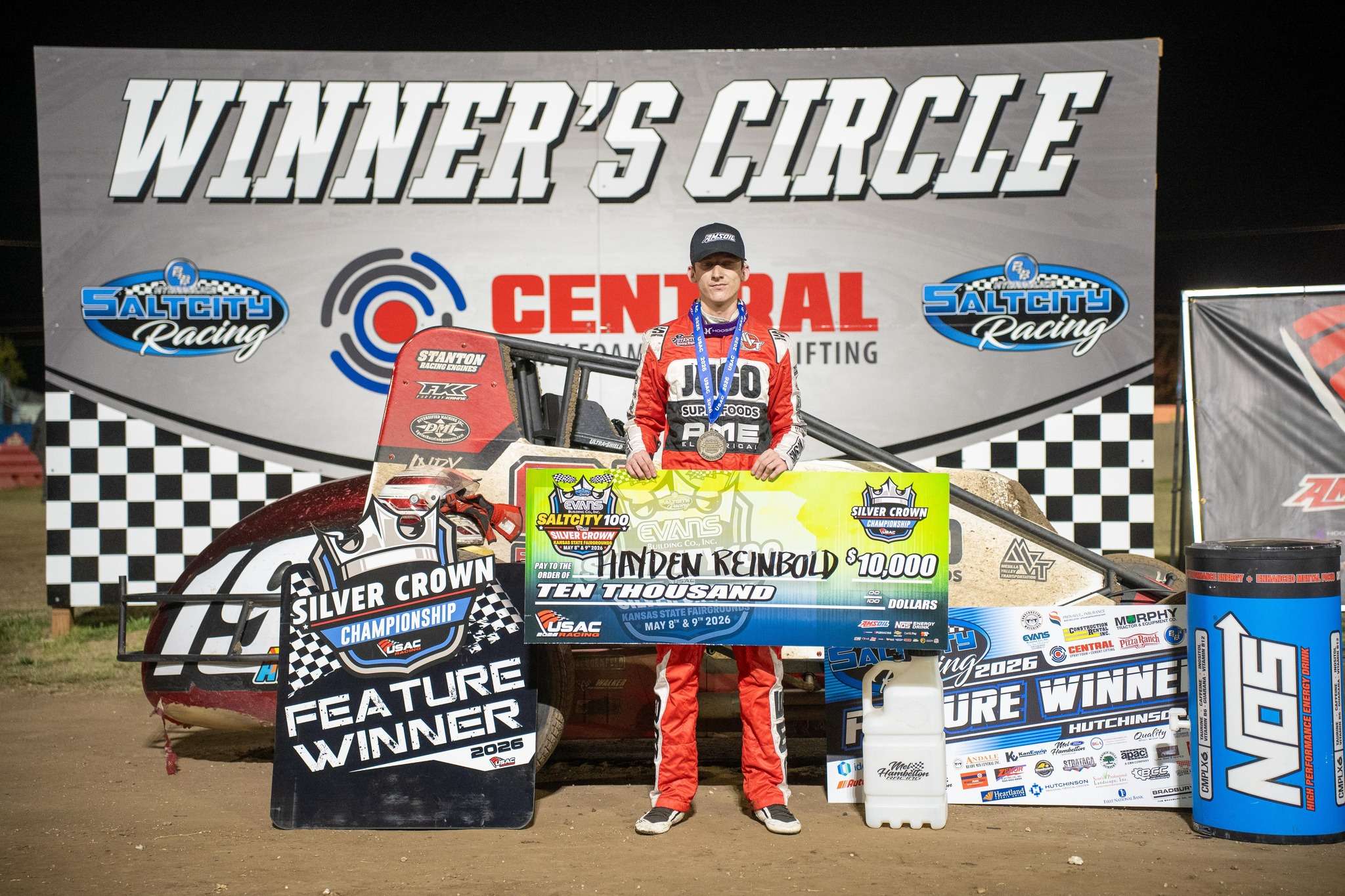 Hayden Reinbold wins the Salt City 100 (Photo courtesy Salt City Racing)