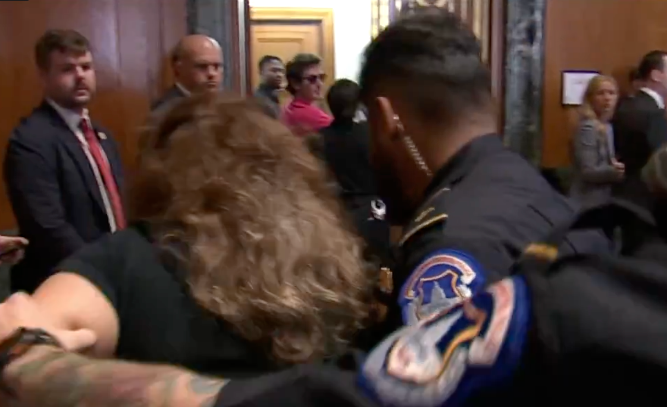 -Protestor interrupts Secretary Hegseth's opening statement before Senate Appropriations subcommittee: "If you approve this budget, you will complicit in the war crimes of this administration."