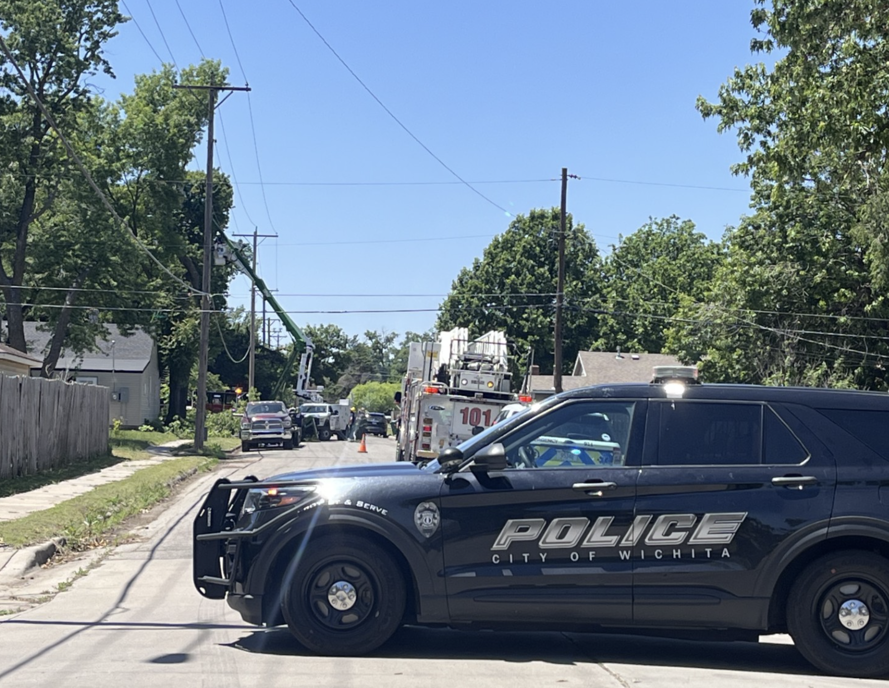 view of the emergency response- photo courtesy KWCH