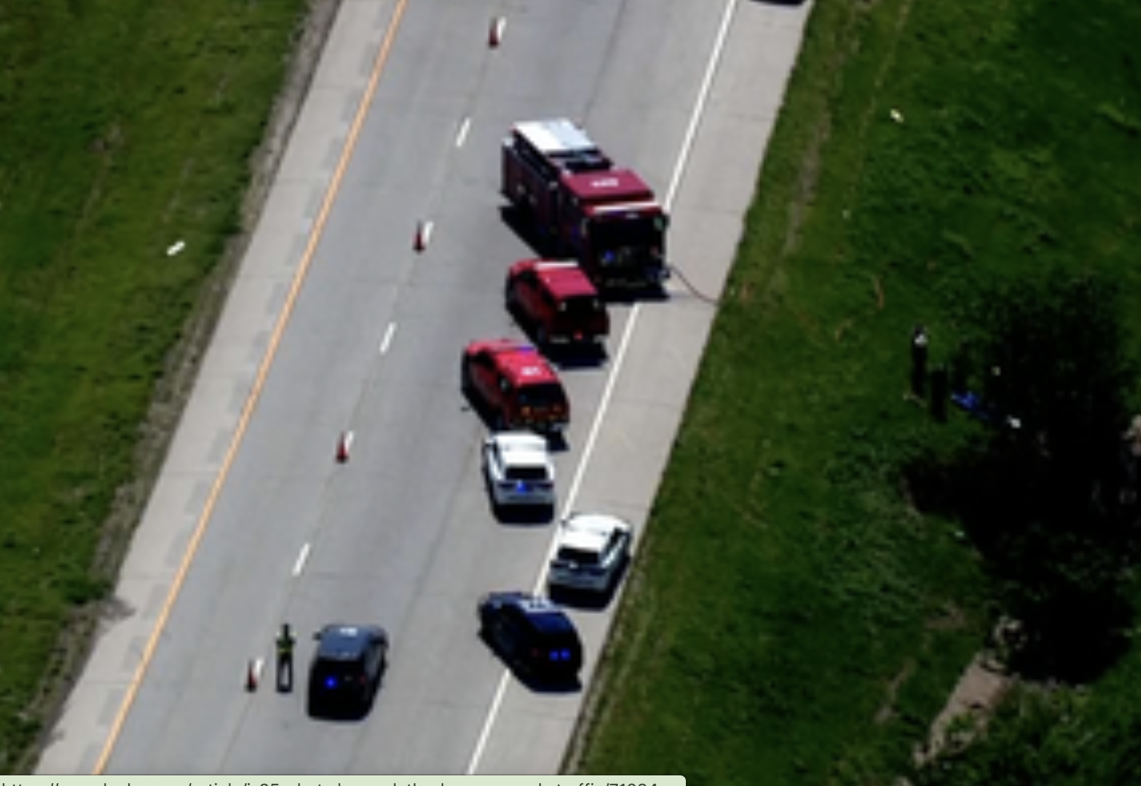View of the crash scene courtesy KMBC