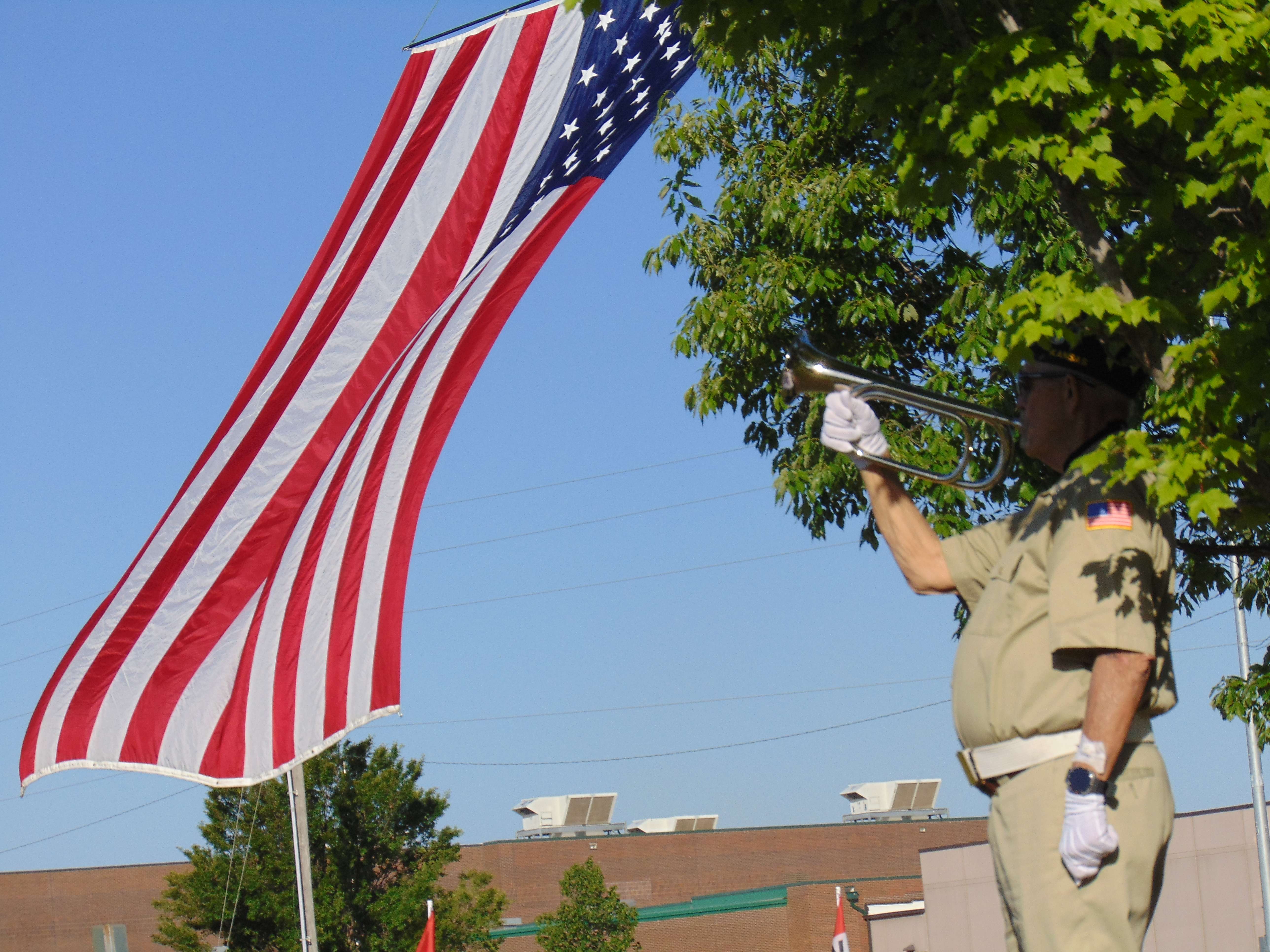 Gary Keil performs the Taps during the Peace Officer Memorial at Jerry Ivey Park on May 13, 2026 - Photo, Nicolas Fierro