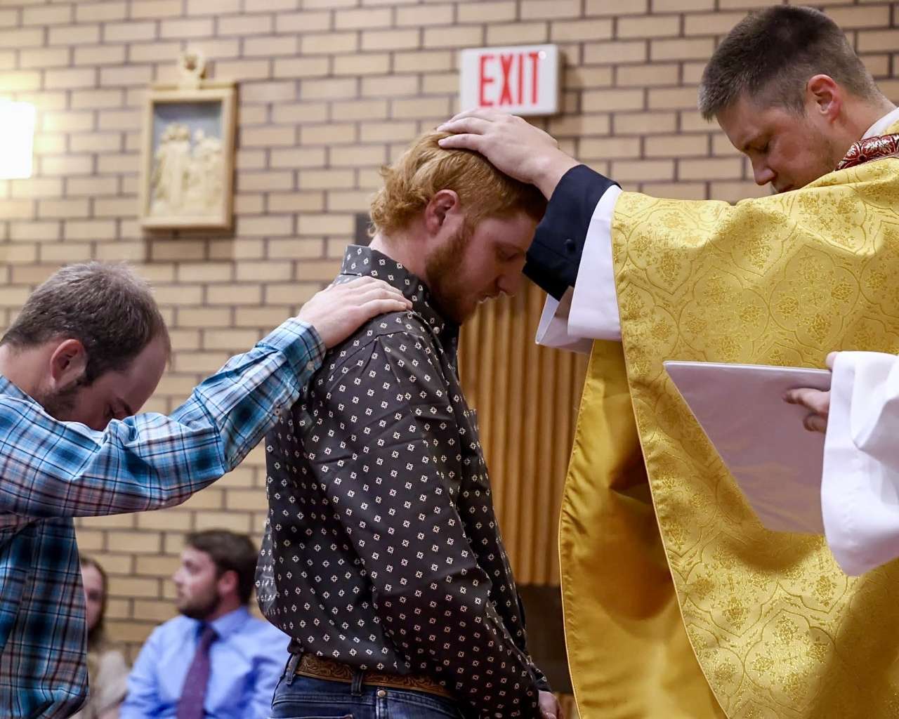 Students at the Comeau Catholic Campus Center have the opportunity to go through the Order of Christian Initiation of Adults (OCIA) to prepare for and receive the Sacraments of Initiation at the Easter Vigil. Courtesy photo