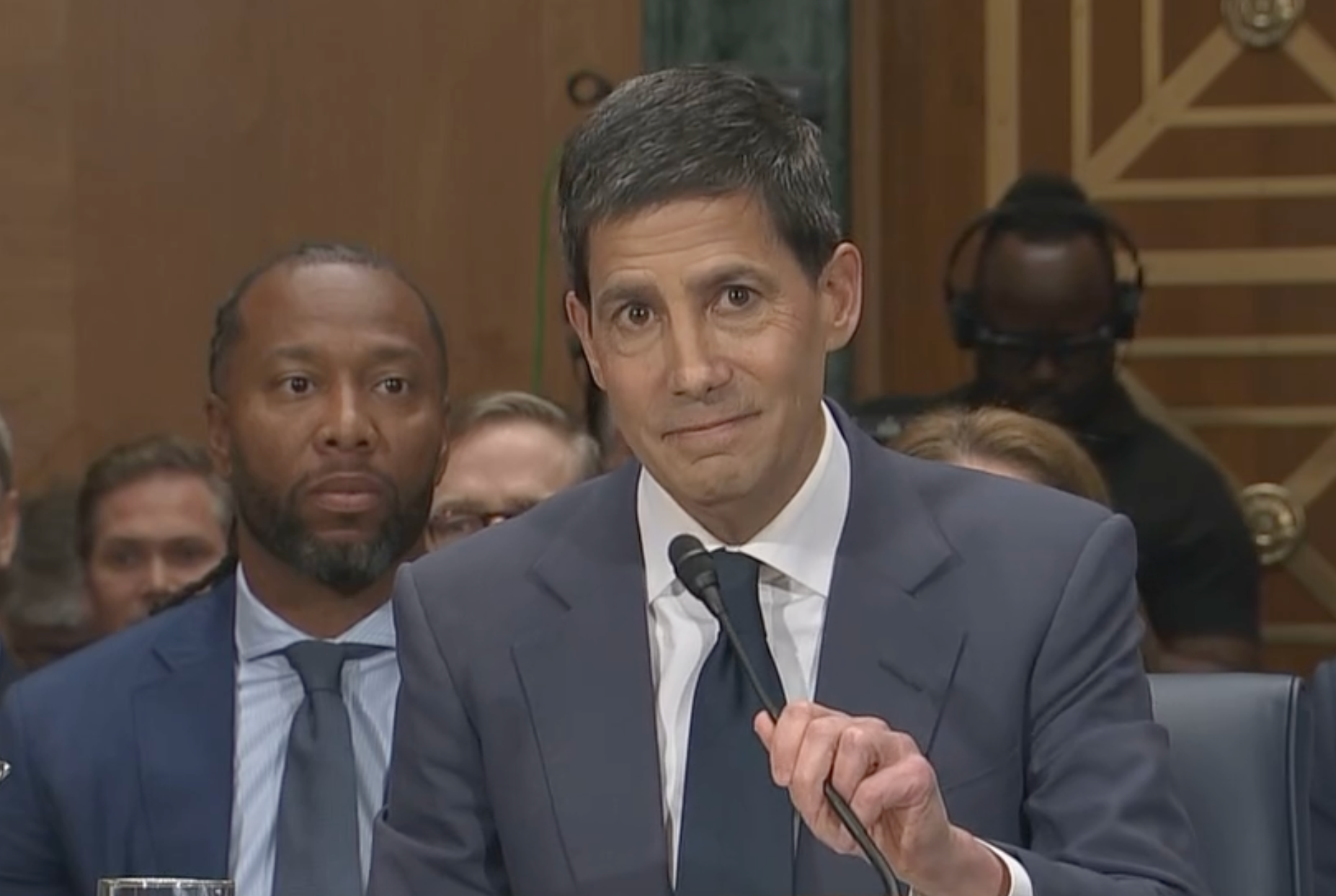 Kevin Warsh during his Senate confirmation opening statement -image courtesy CSPAN