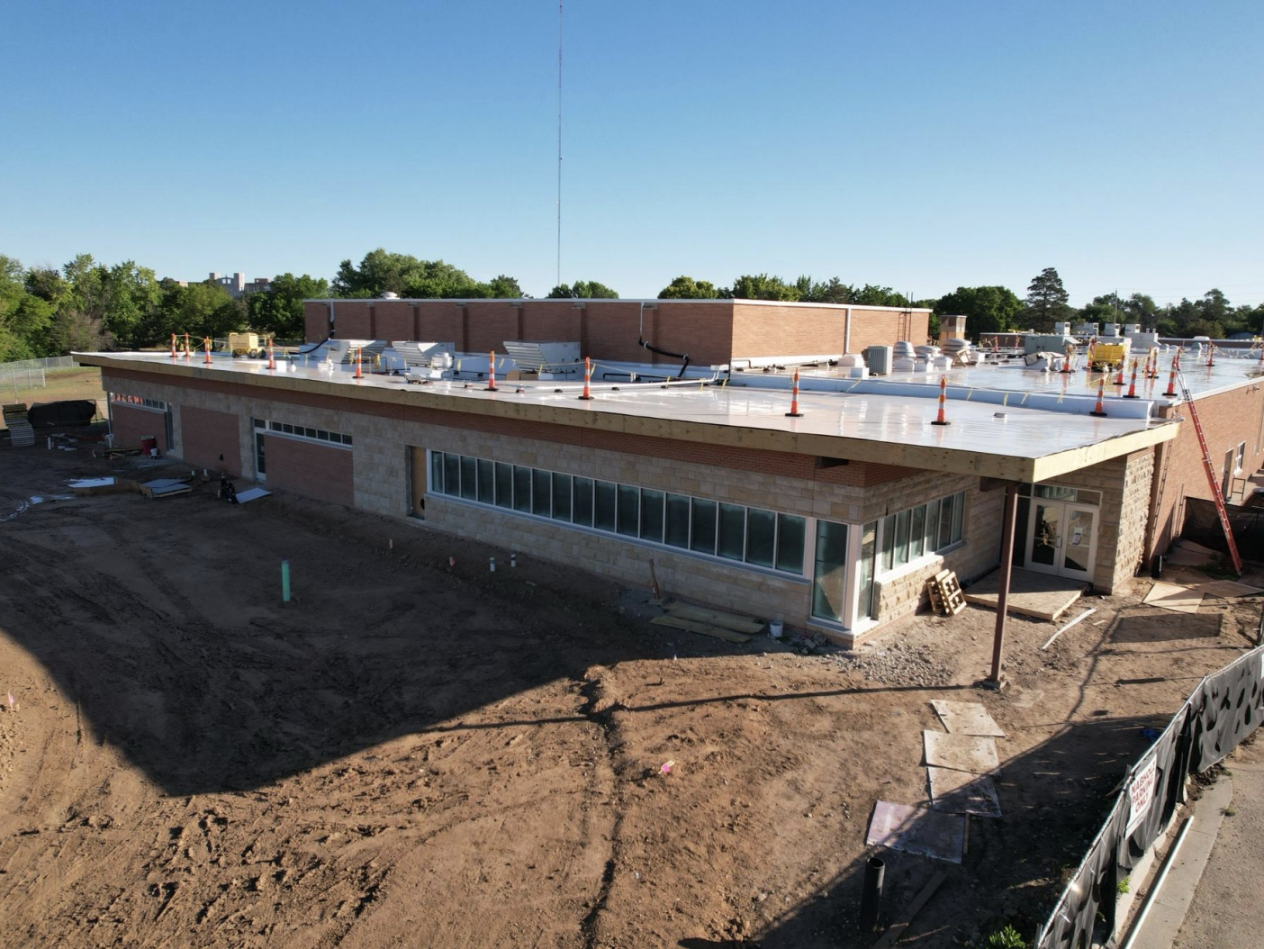 The south O'Loughlin addition includes a new entrance, cafeteria and art room. Courtesy photo