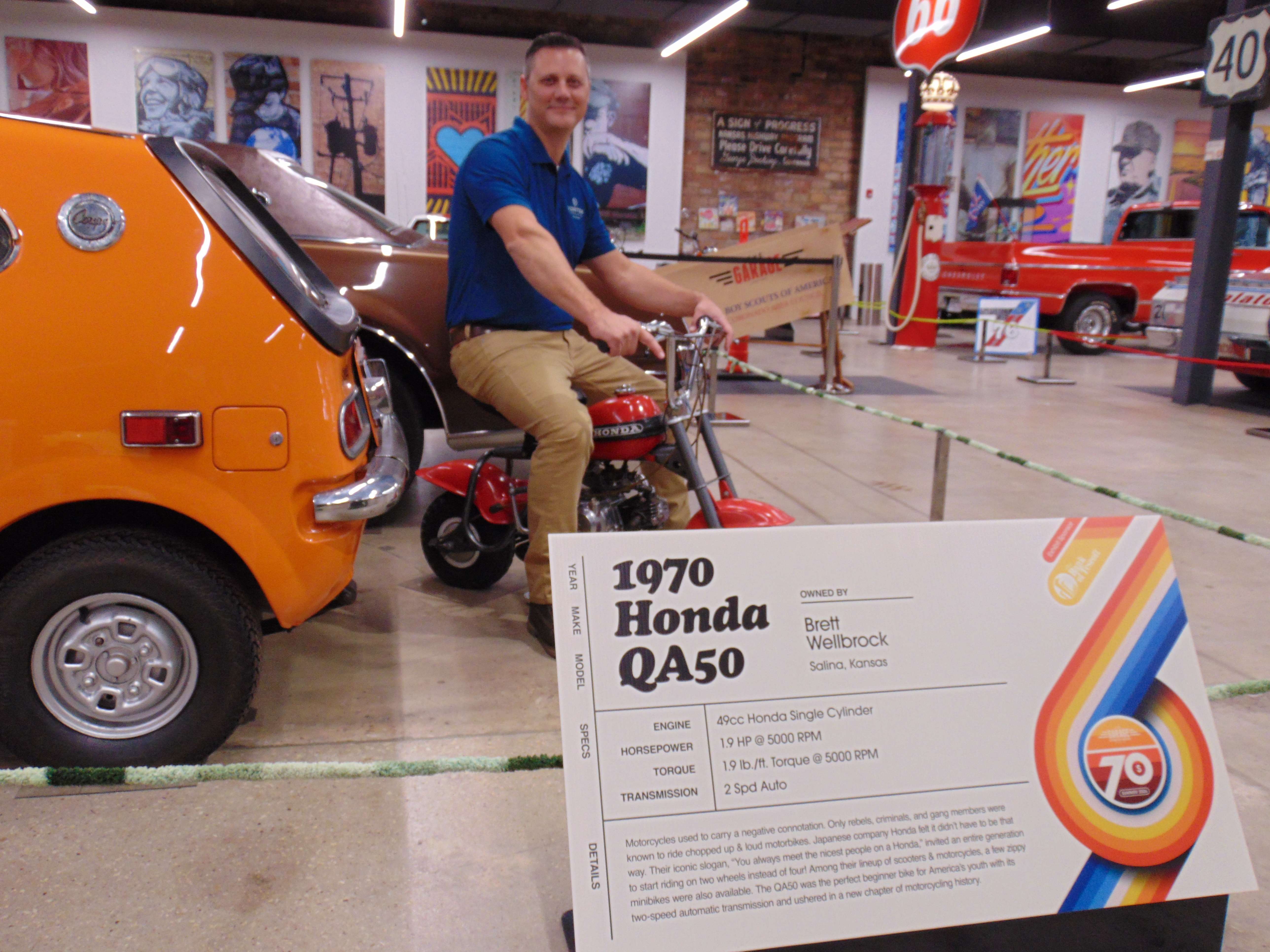Brett Wellbrock on his 1970 Honda QA50 - Photo, Nicolas Fierro