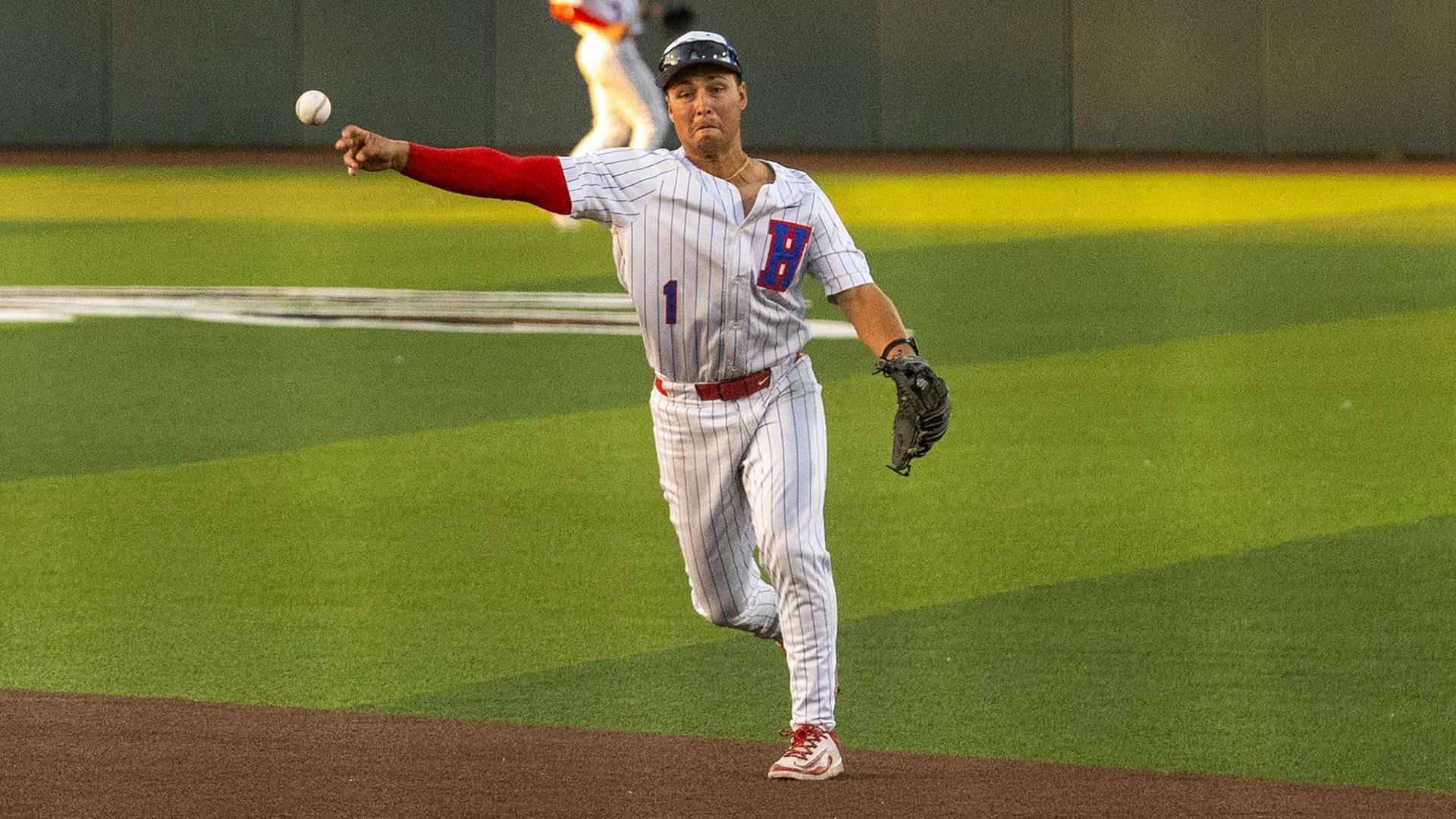 Diesel Purnell extended his hitting streak to 10 games in the Blue Dragons' 4-2 loss to Cowley on Wednesday in the opening round of the Plains District Tournament at Eck Stadium in Wichita. (Sydney Holzrichter/Blue Dragon Sports Information)