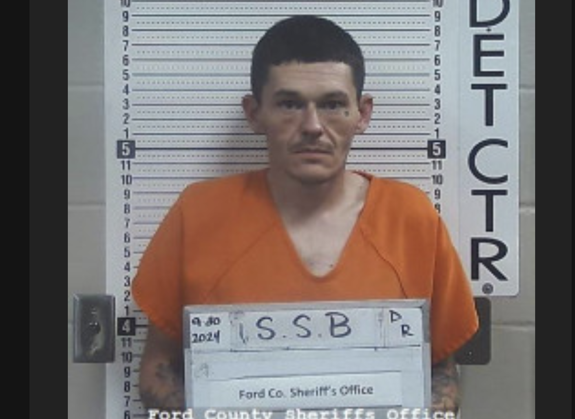 Schultz photo from an earlier arrest in Ford County