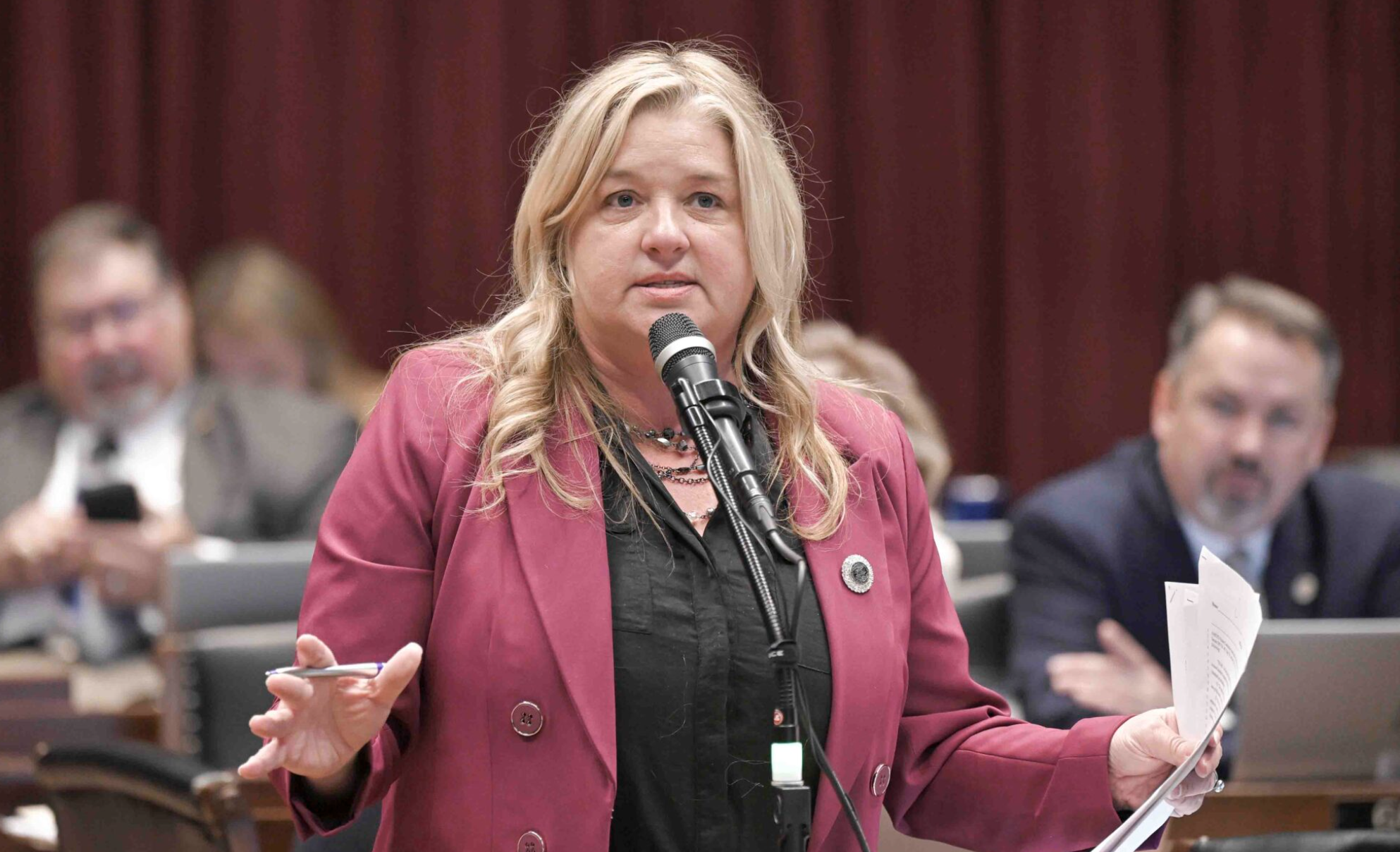 State Rep. Tara Peters, R-Rolla, speaks during Missouri House floor debate on May 5, 2025. (Tim Bommel/Missouri House Communications)