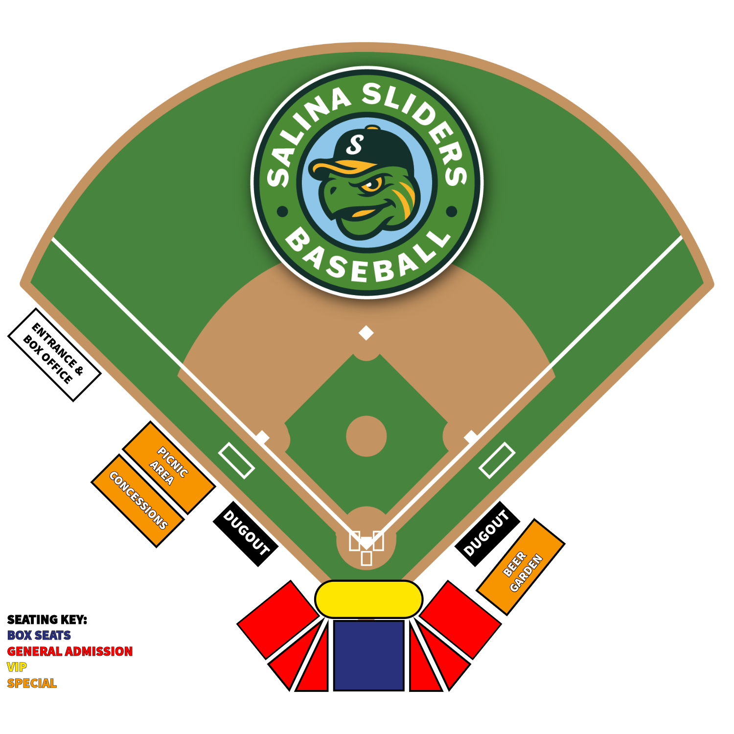 Salina Sliders seating chart