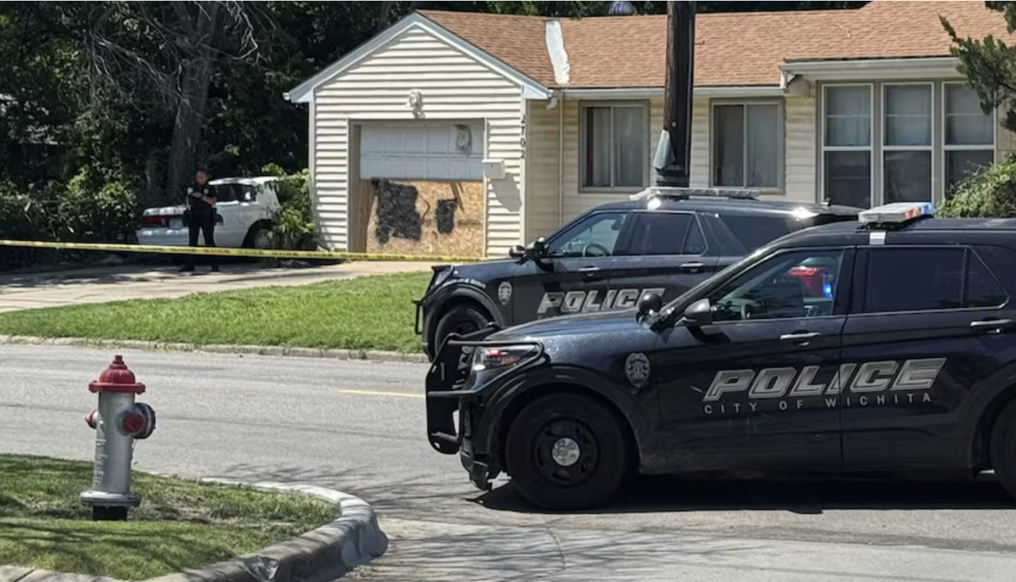 Police at the scene of the investigation-photo courtesy KWCH