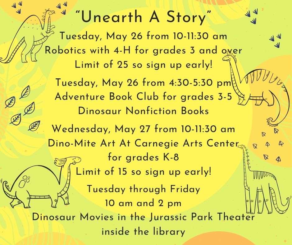 Unearth A Story (courtesy Alliance Public Library)
