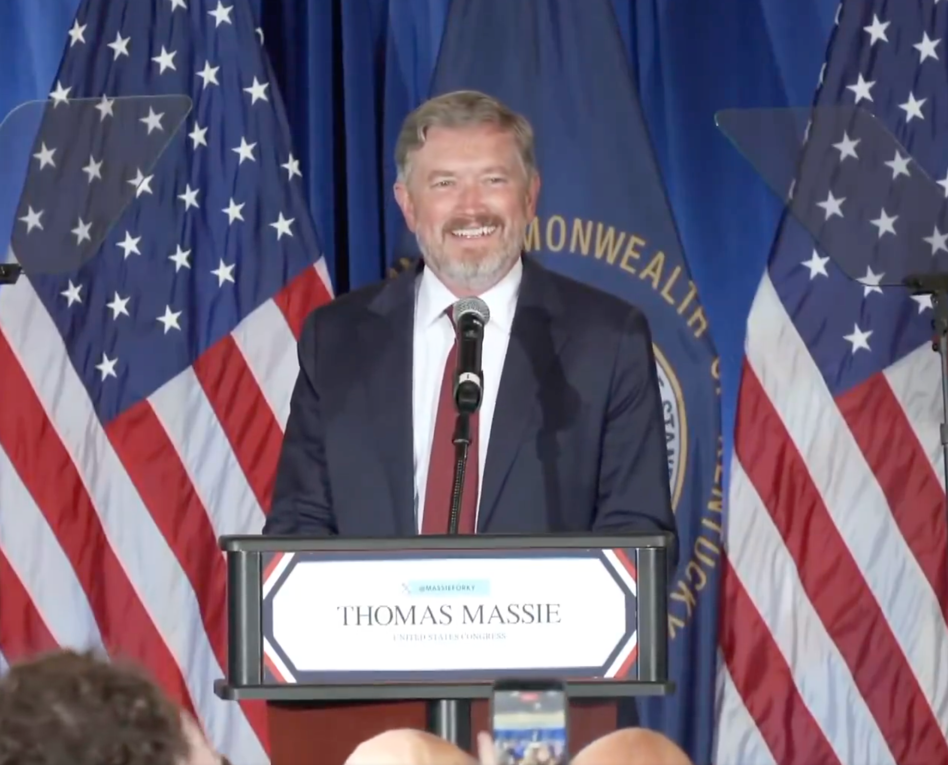 Massey during his Tuesday night concession speech-image CSPAN