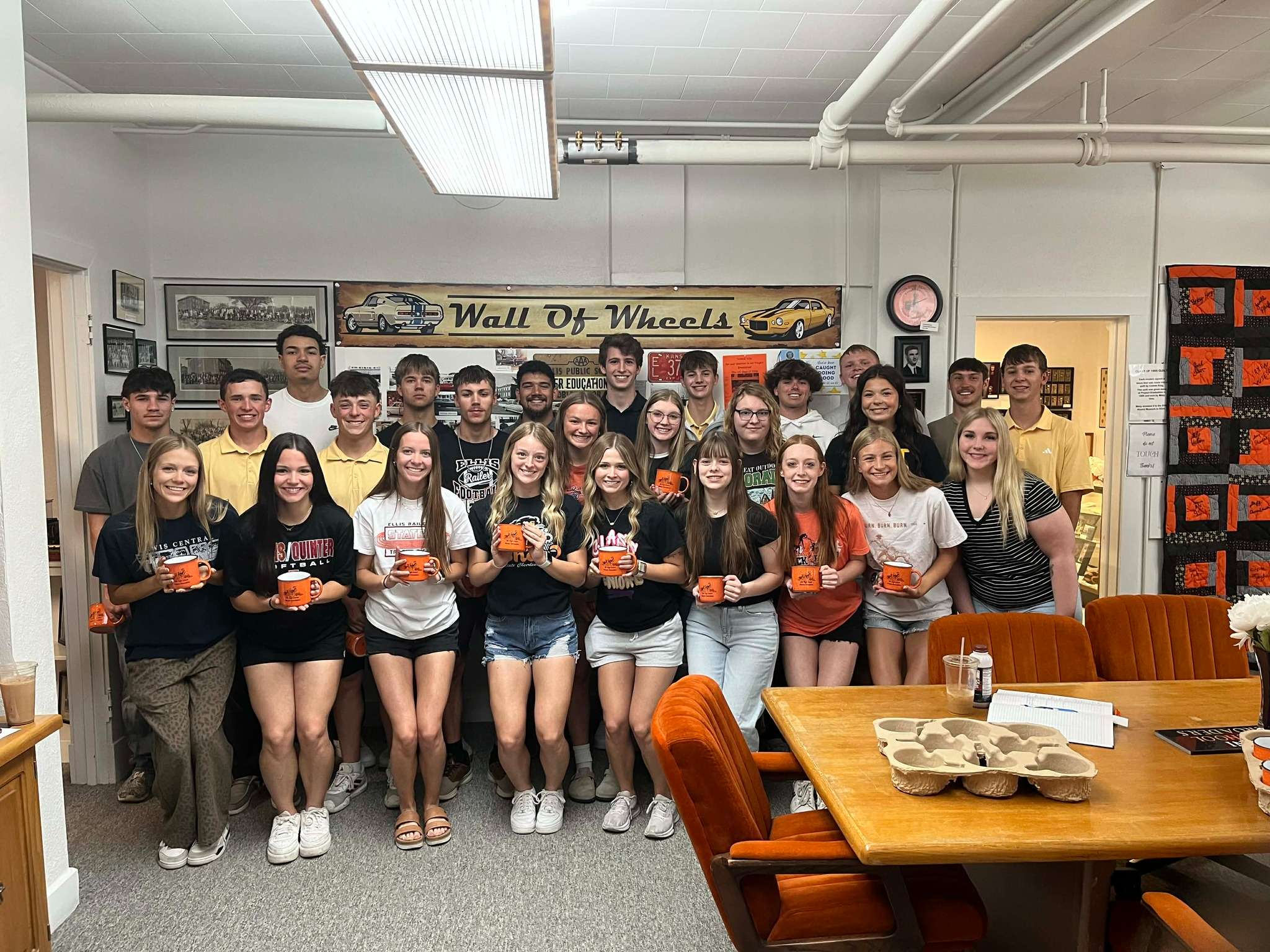 The Ellis High School class of 2026 visiting the alumni museum ahead of the 125th anniversary Ellis Alumni Association reunion. Courtesy photo