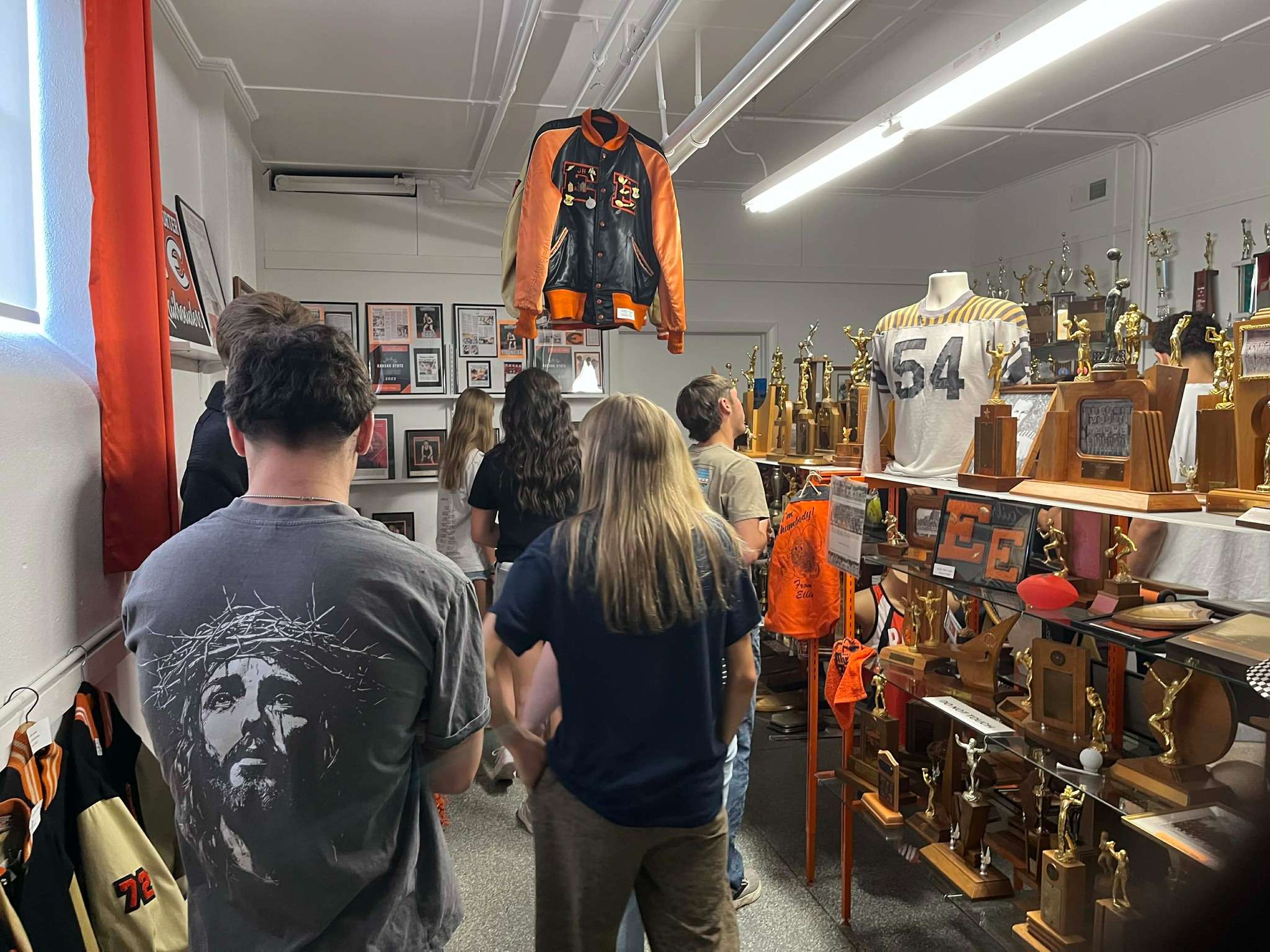 The Ellis High School class of 2026 visiting the alumni museum ahead of the 125th anniversary Ellis Alumni Association reunion. Courtesy photo