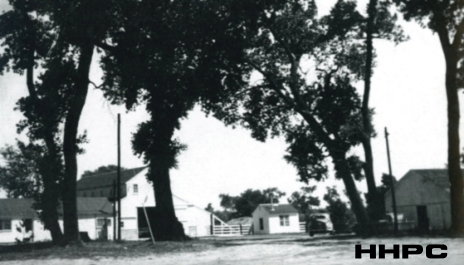 Rivers Banks Orchard - Farm Out Buildings - (showing Red Barn Events Center) - Dillon Ave. &amp; K-61 - 1947 (managed by Earl Stoughton). Courtesy of the Conard-Harmon Collection.