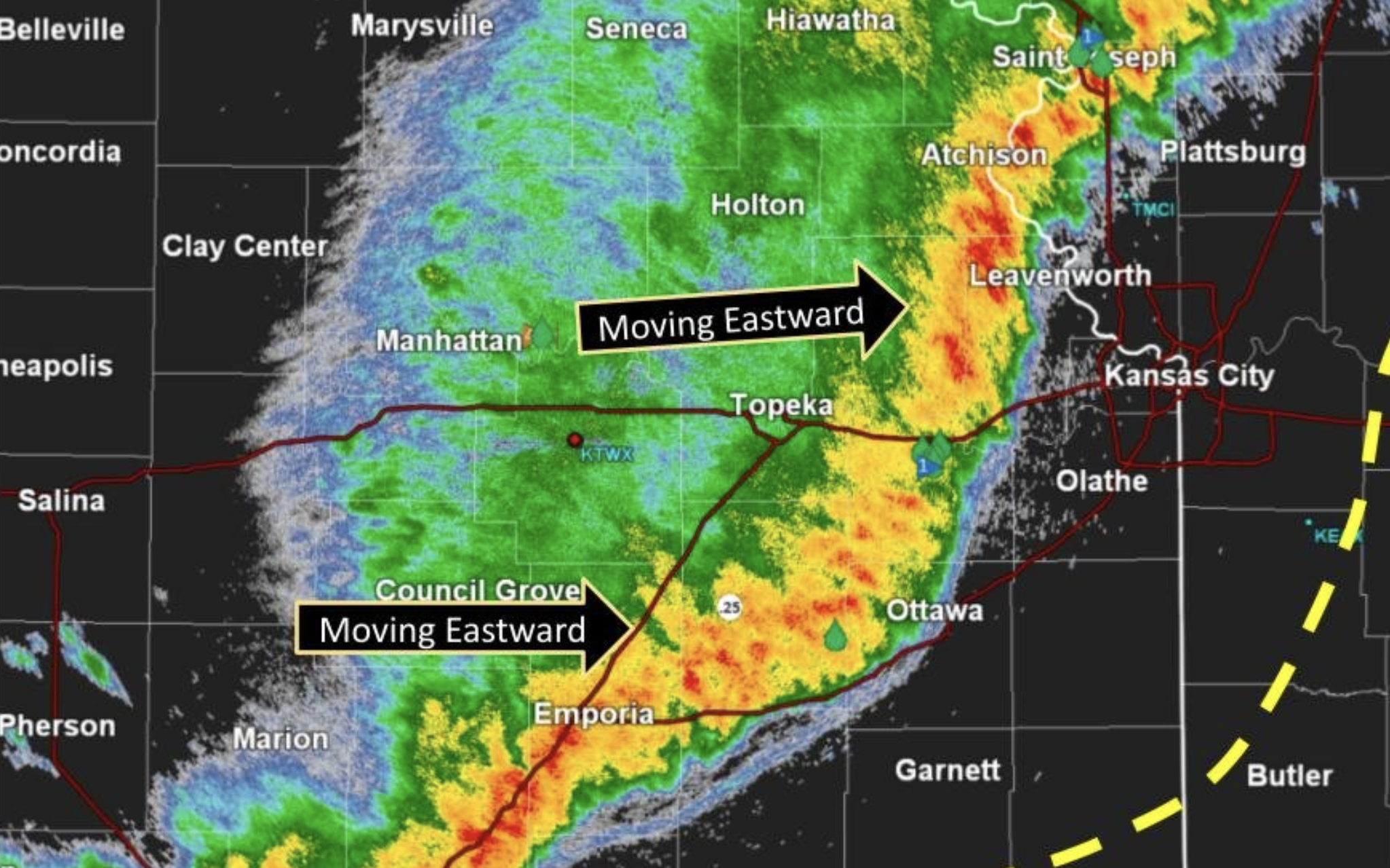 NWS image from Monday, May 18