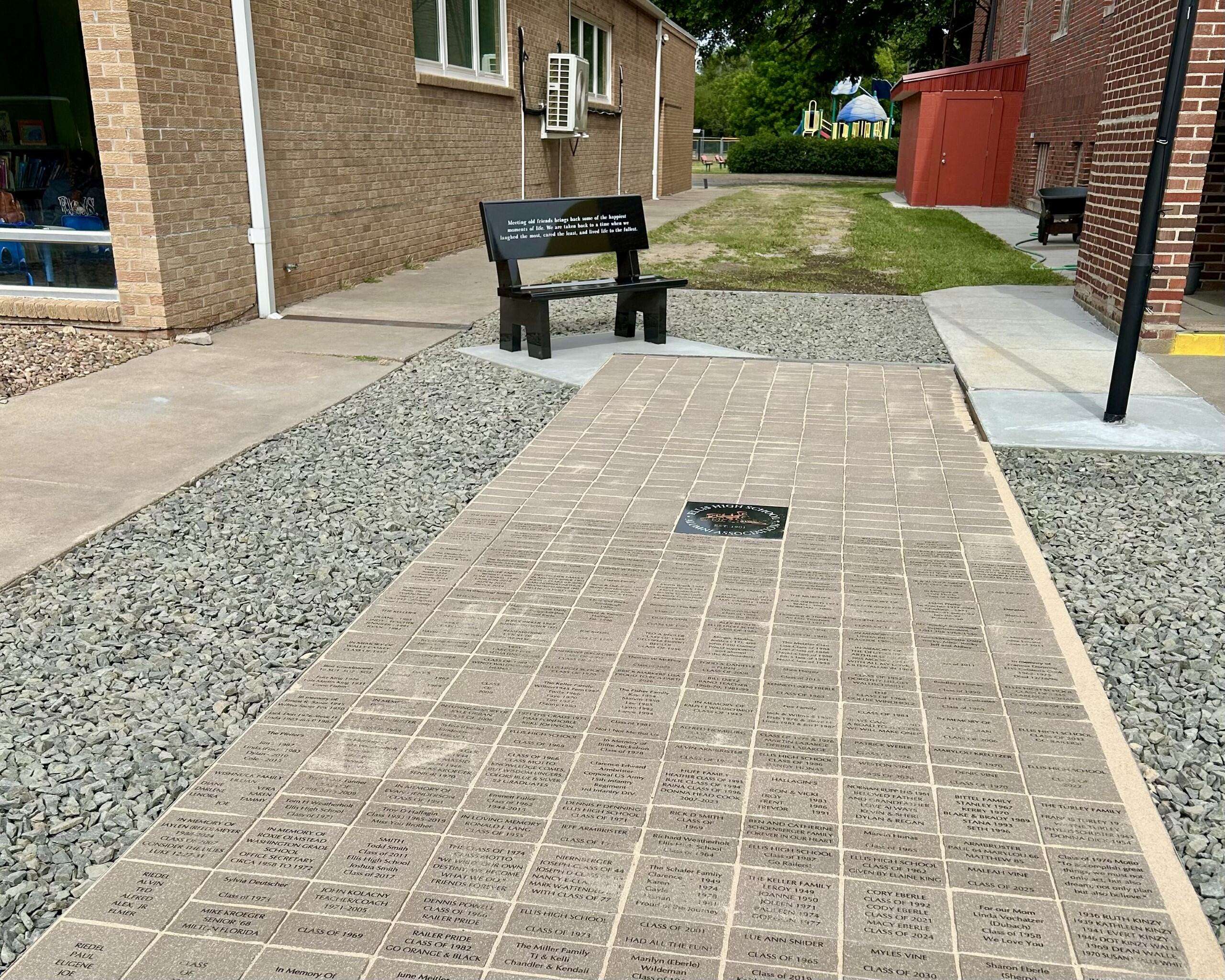 The new Ellis High School Alumni Courtyard. Courtesy photo