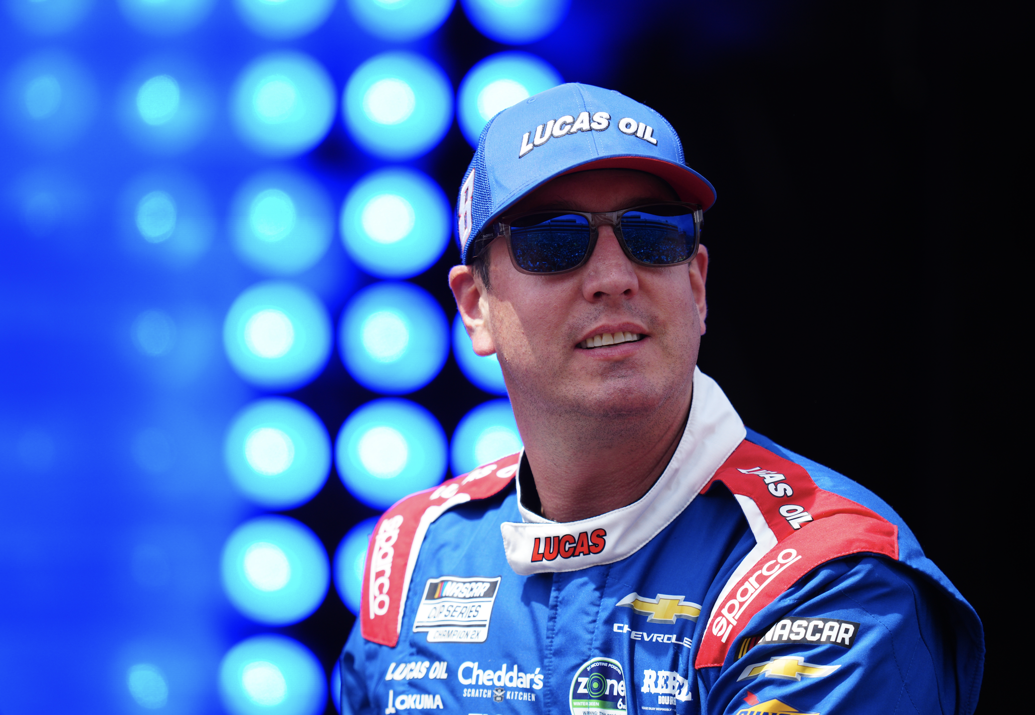 FILE - Kyle Busch is introduced during the NASCAR All-Star auto race at Dover Motor Speedway, Sunday, May 17, 2026, in Dover, Del. (AP Photo/Derik Hamilton, File)