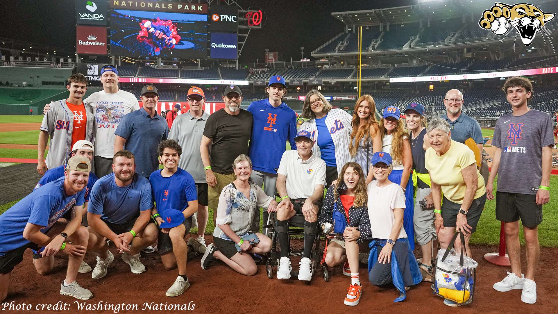 Zach Thornton with his family and friends following his MLB Debut (Photo credit: Washington Nationals)