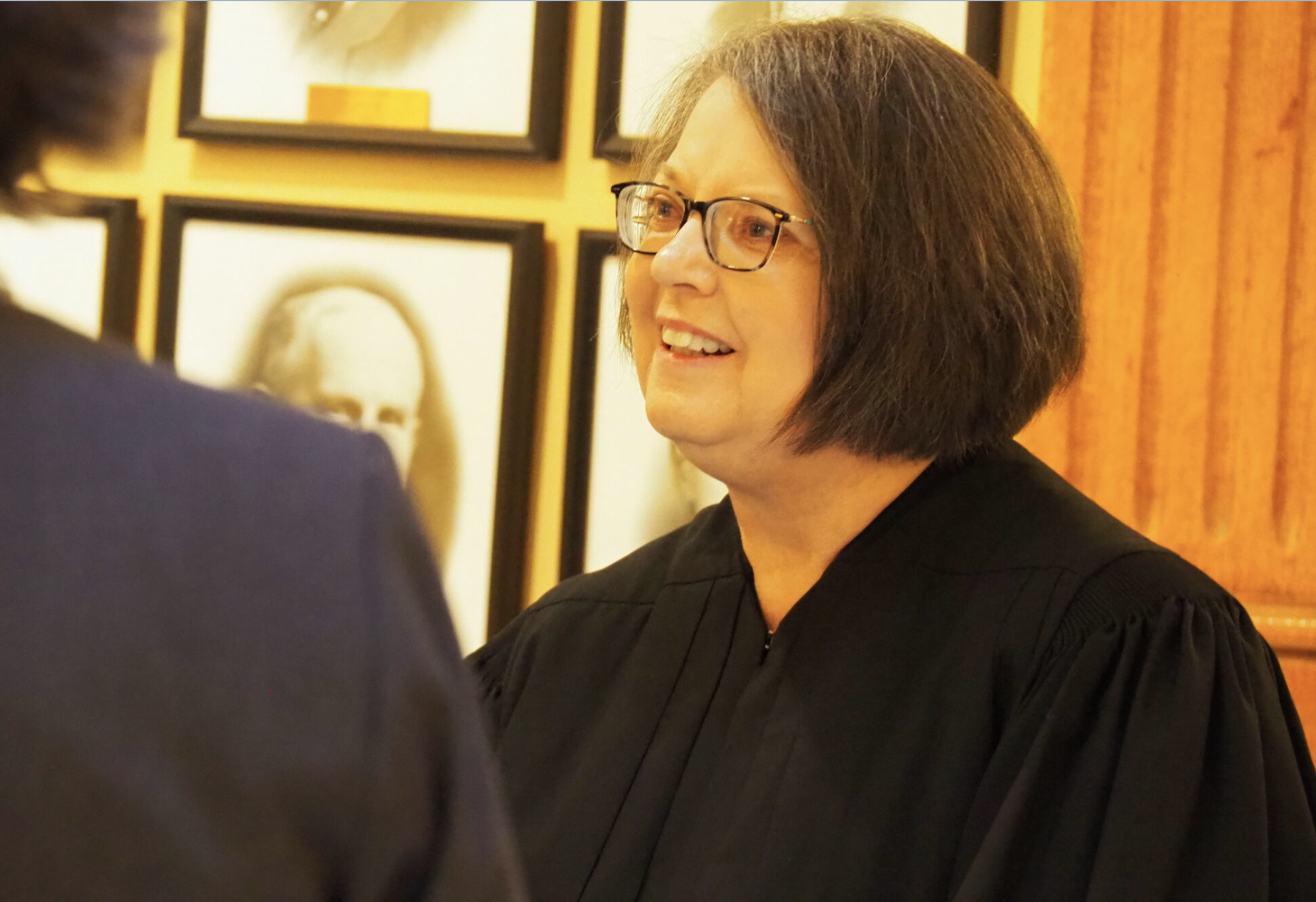  A Kansas nonpartisan, independent commission selects District Judges Robert Wonnell, Chris Jayaram and Carl Folsom as finalists to fill a vacancy on the Kansas Supreme Court. Gov. Laura Kelly is responsible for appointing a replacement for retired Supreme Court Chief Justice Marla Luckert, who was photographed in 2024 while at the Capitol for the annual State of the Judiciary speech to the Legislature. (Photo by Rachel Mipro/Kansas Reflector)