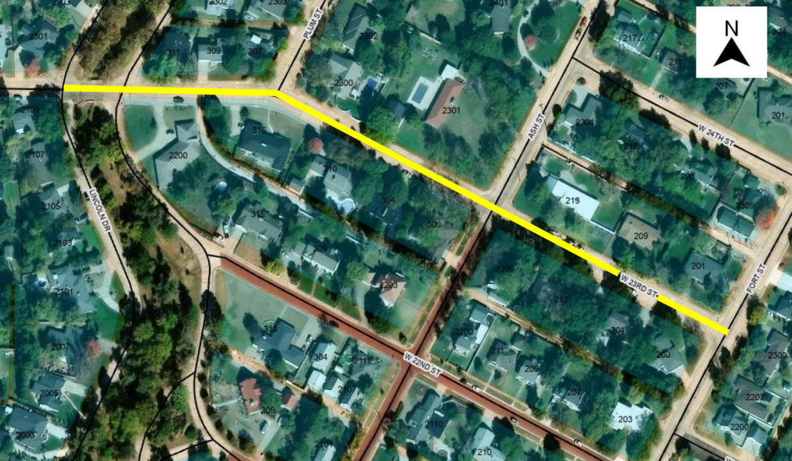23rd Street water line project. City of Hays