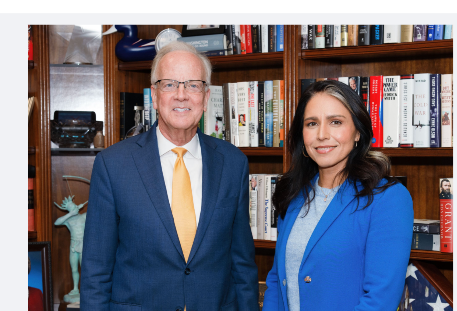 File photo -Kansas U.S. Senator Jerry Moran met with Gabbard before her confirmation hearing-&nbsp; photo from the Senator's social media&nbsp;