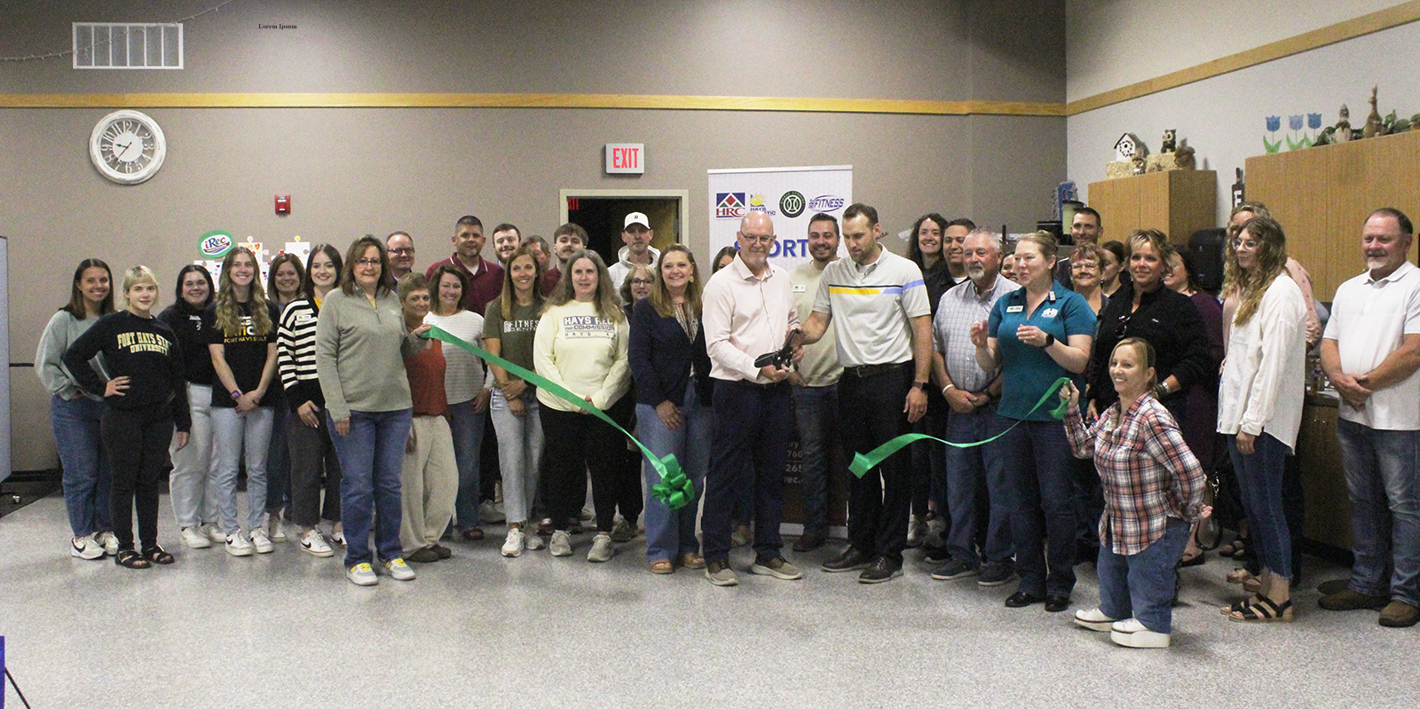 The Hays Recreation Commission cut a ribbon to celebrate work starting soon on a new building. Photo by Cristina Janney/Hays Post