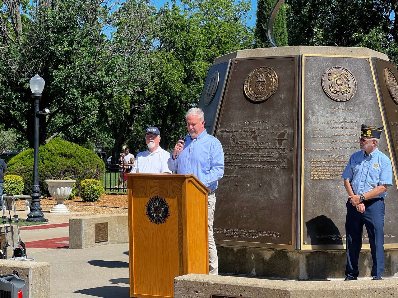 Salina Commissioner, Jerry Ivey shares remarks during service - Photo, Nicolas Fierro