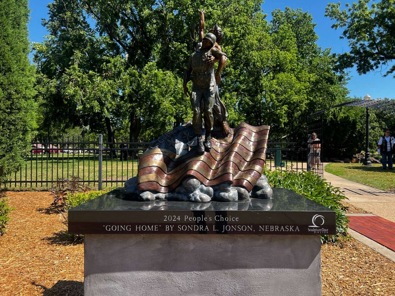 Salina's 2024 People's Choice sculpture: "Going Home" by Sondra L. Jonson - Photo, Nicolas Fierro