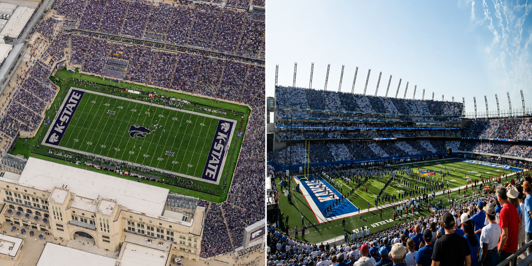 Photos Courtesy Kansas State Athletics and Kansas Athletics