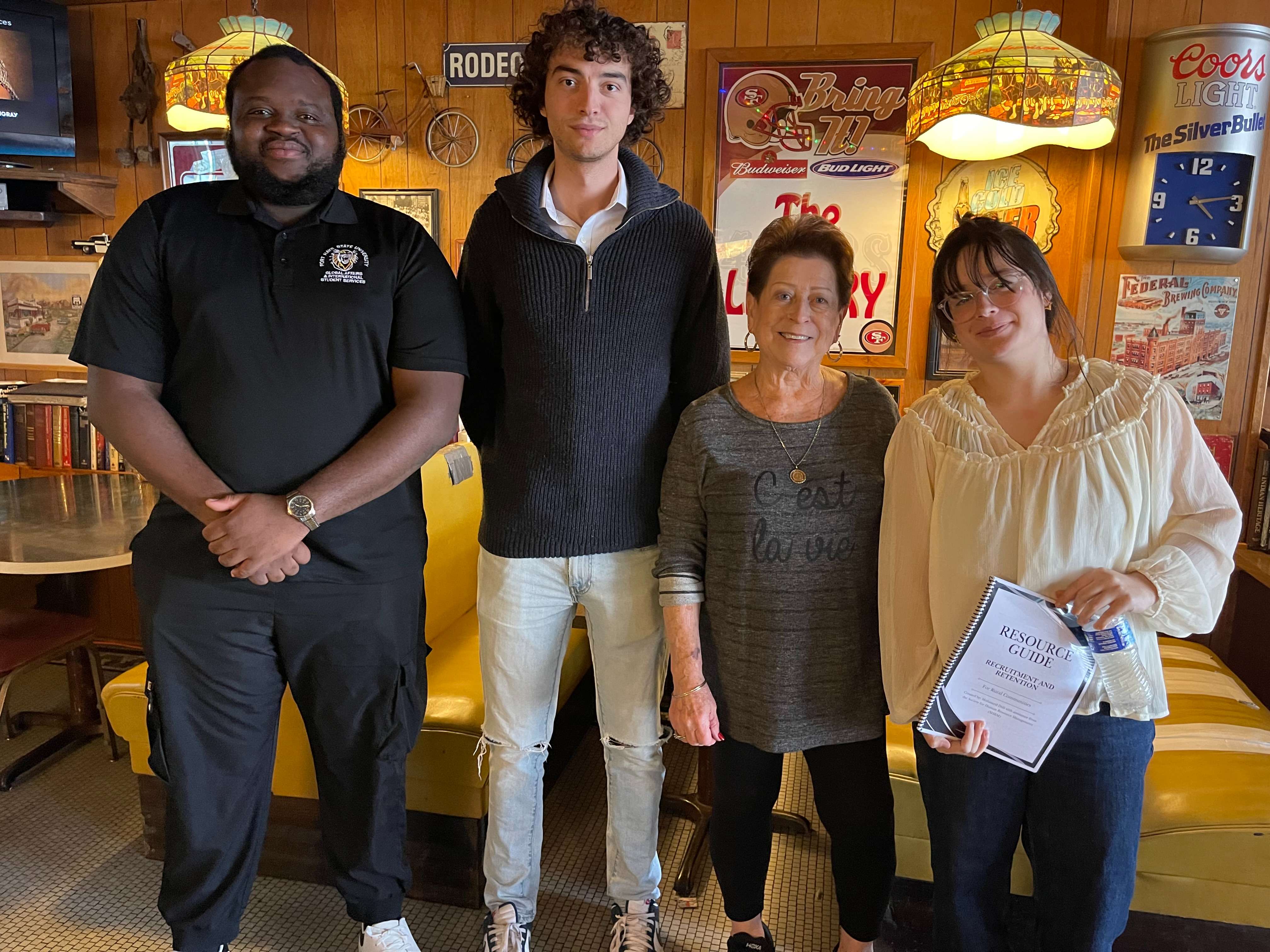 The FHSU students said they also learned from the Kansas business owners they met. Courtesy photo All three students earned their master's degrees from FHSU this academic year. Courtesy photo
