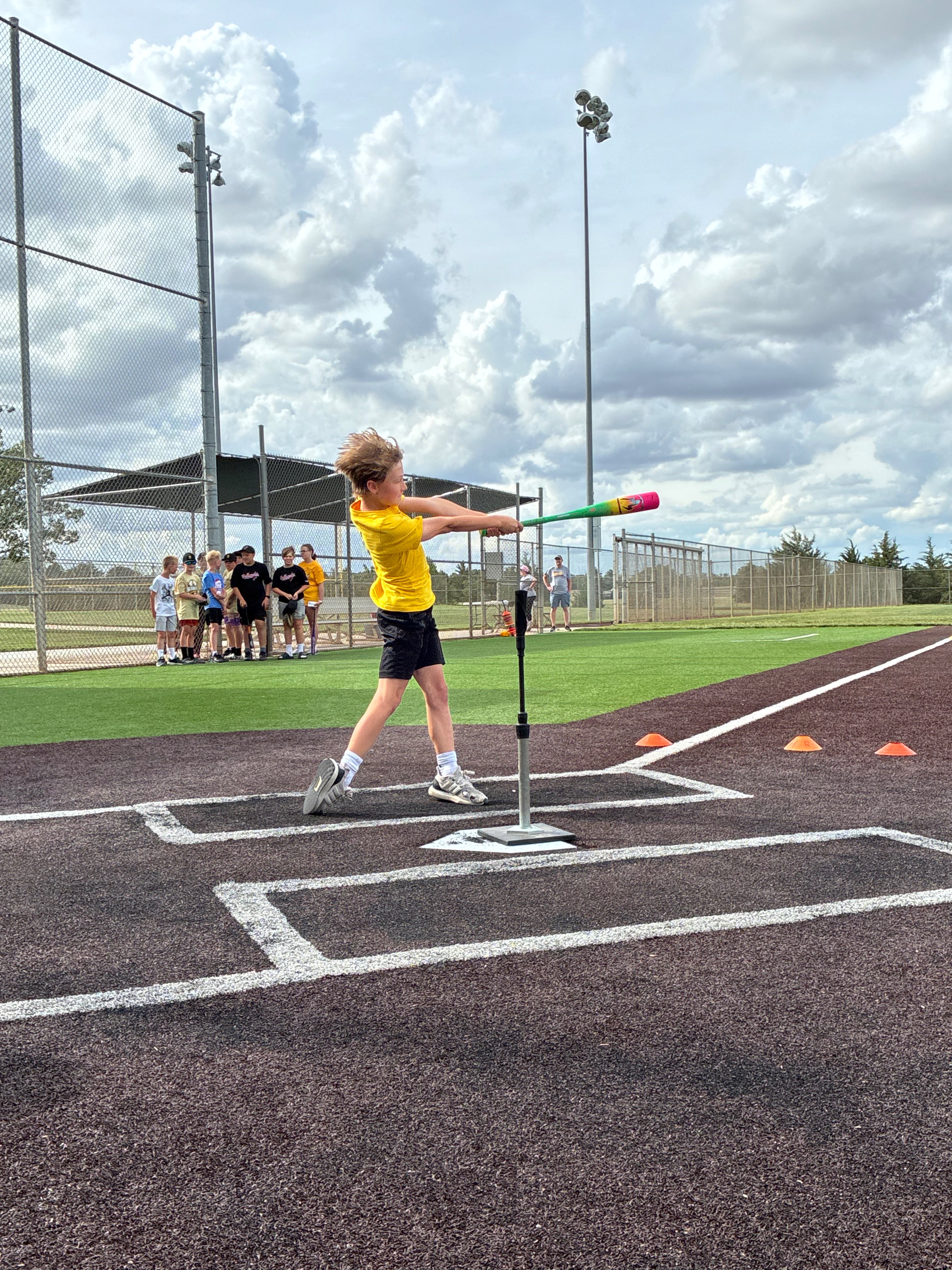 Hitting contest Hays Rec Opening Day. Photo by Alin Hett/Hays Post