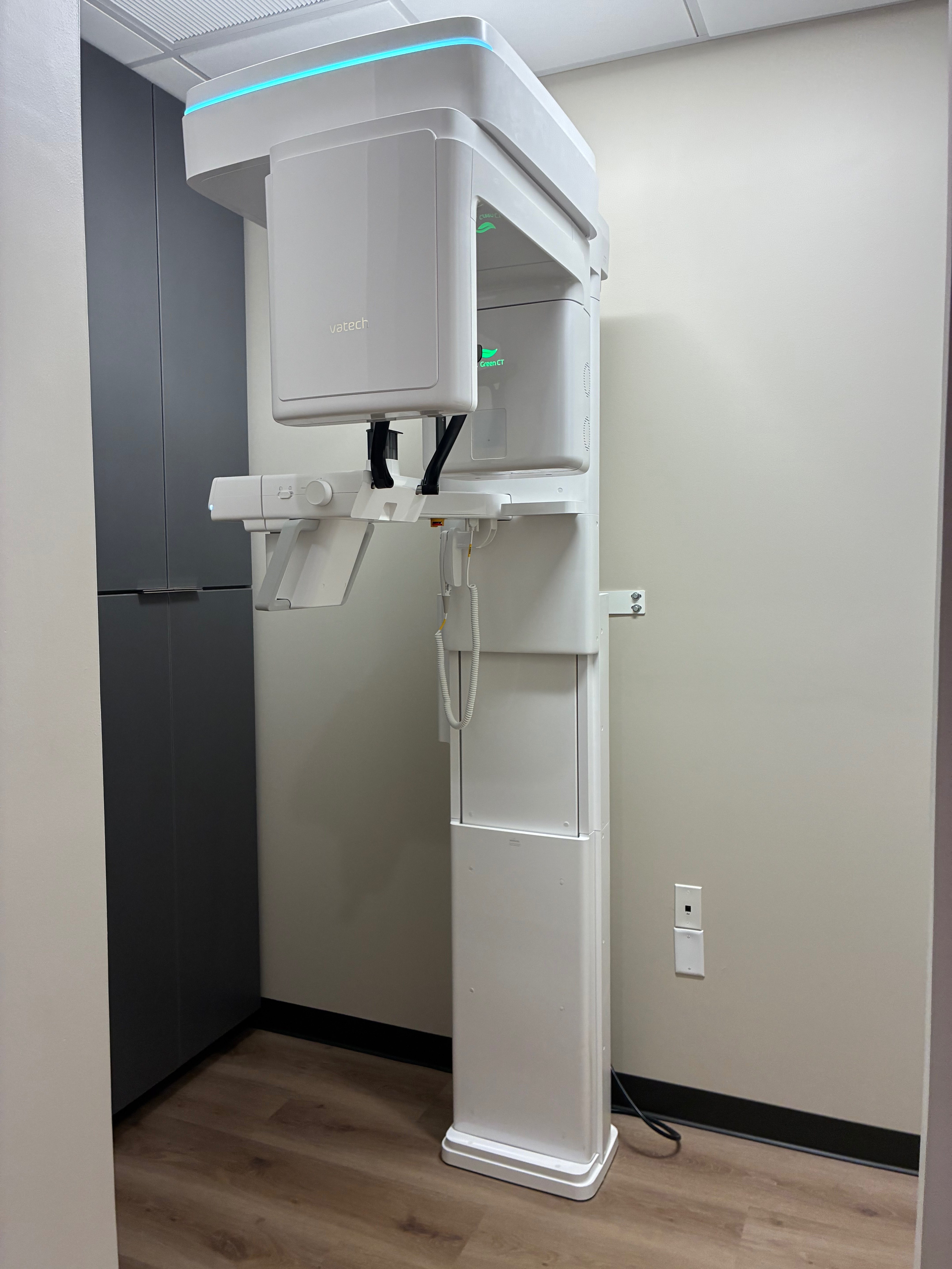Cone Beam Computed Tomography machine,&nbsp;a 3D imaging system that creates detailed digital models of teeth, jawbones, nerve pathways and soft tissues, at Leiker Smiles. Photo by Alin Hett/Hays Post.&nbsp;<br>