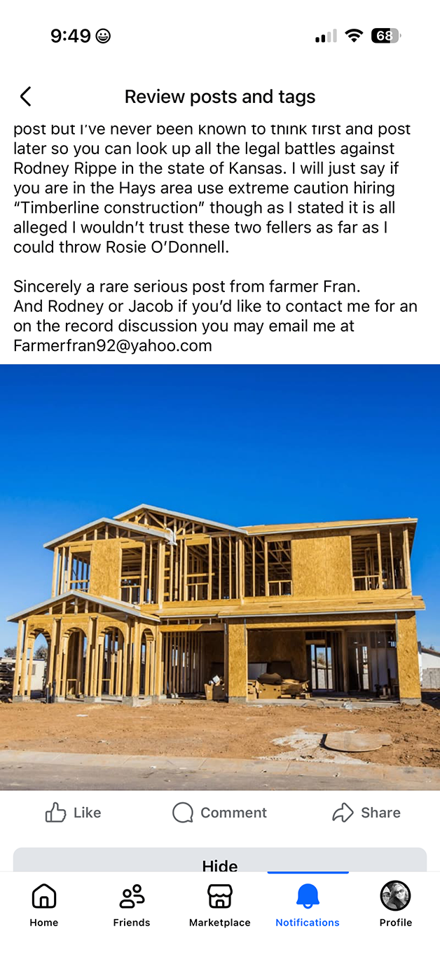 Post allegedly by Farmer Fran, also know as&nbsp;Jonathan Samson. Courtesy image