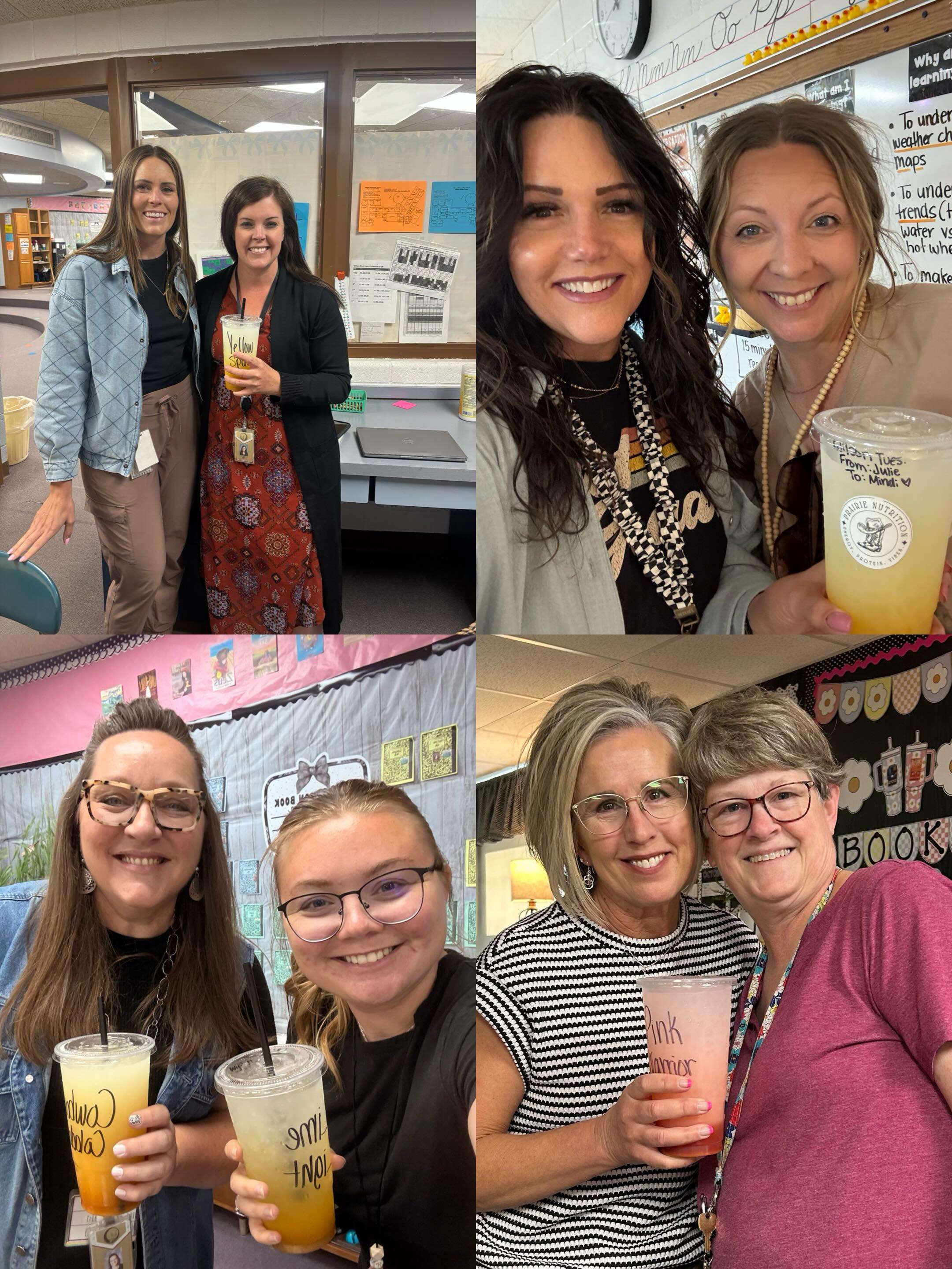 Teachers and staff from Wilson Elementary with Prairie Nutrition drinks. Courtesy photo&nbsp;