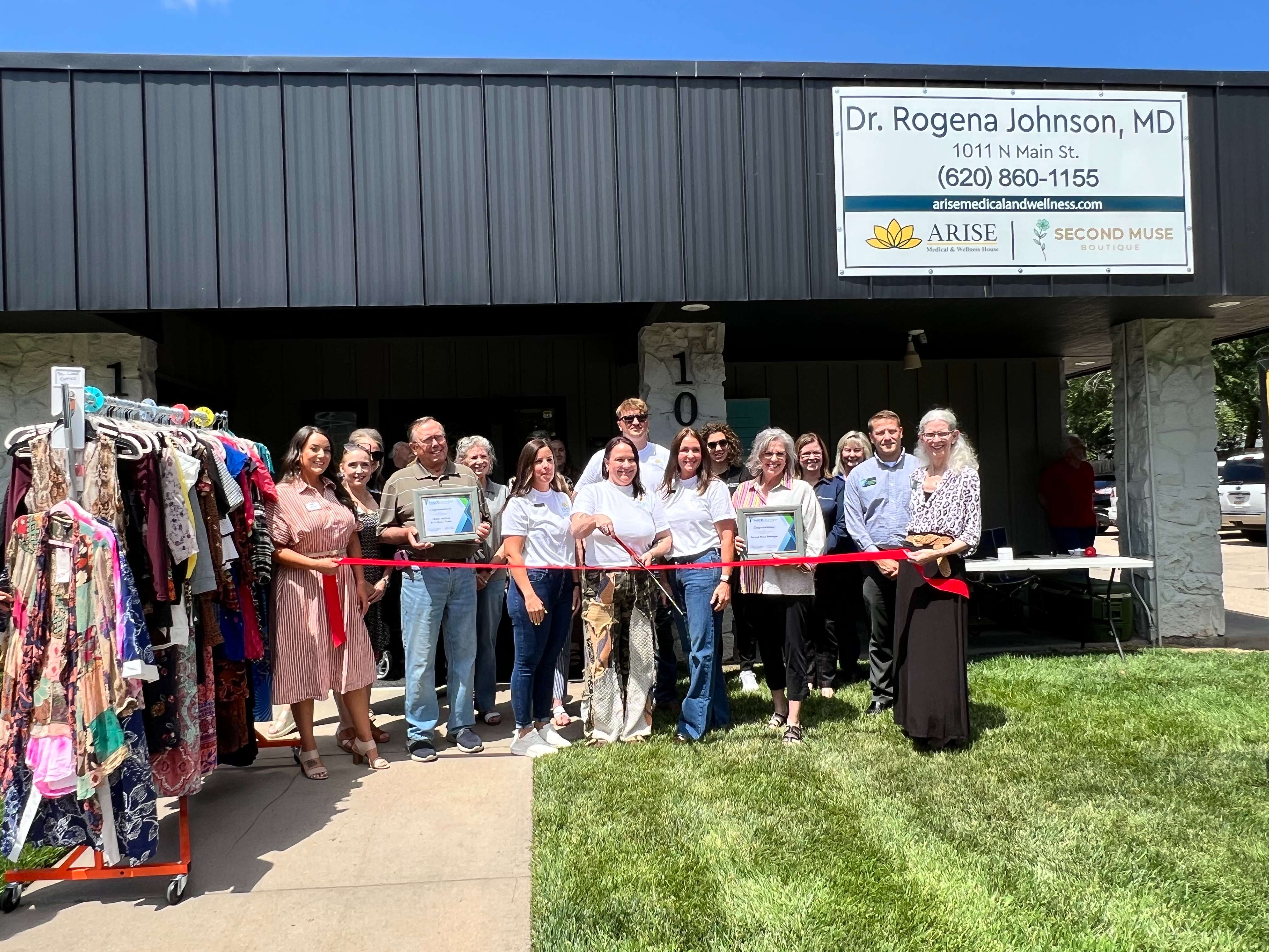 ARISE Medical & Wellness House open house and ribbon cutting, Friday, May 29, 2026, 1011 N. Main St. in Hutchinson. The new business offers primary care, wellness services and medical aesthetics, with Second Muse Boutique located inside the building. (Hutch Post Photo/Sean Boston)