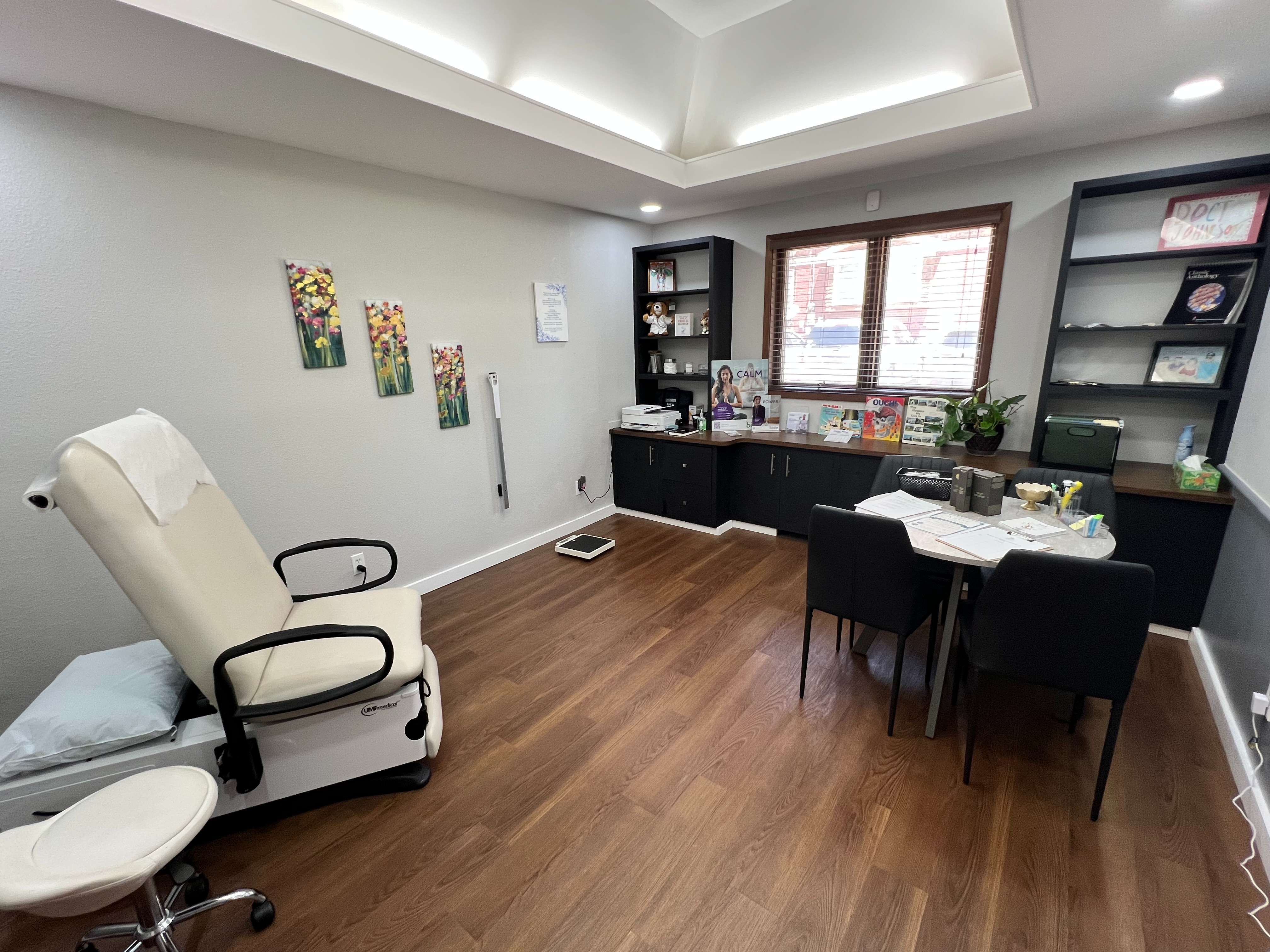 An exam room is shown inside ARISE Medical & Wellness House during an open house Friday, May 29, 2026, at 1011 N. Main St. in Hutchinson. The rooms were designed to create a more relaxed setting for conversations between patients and medical staff. (Hutch Post Photo/Sean Boston)