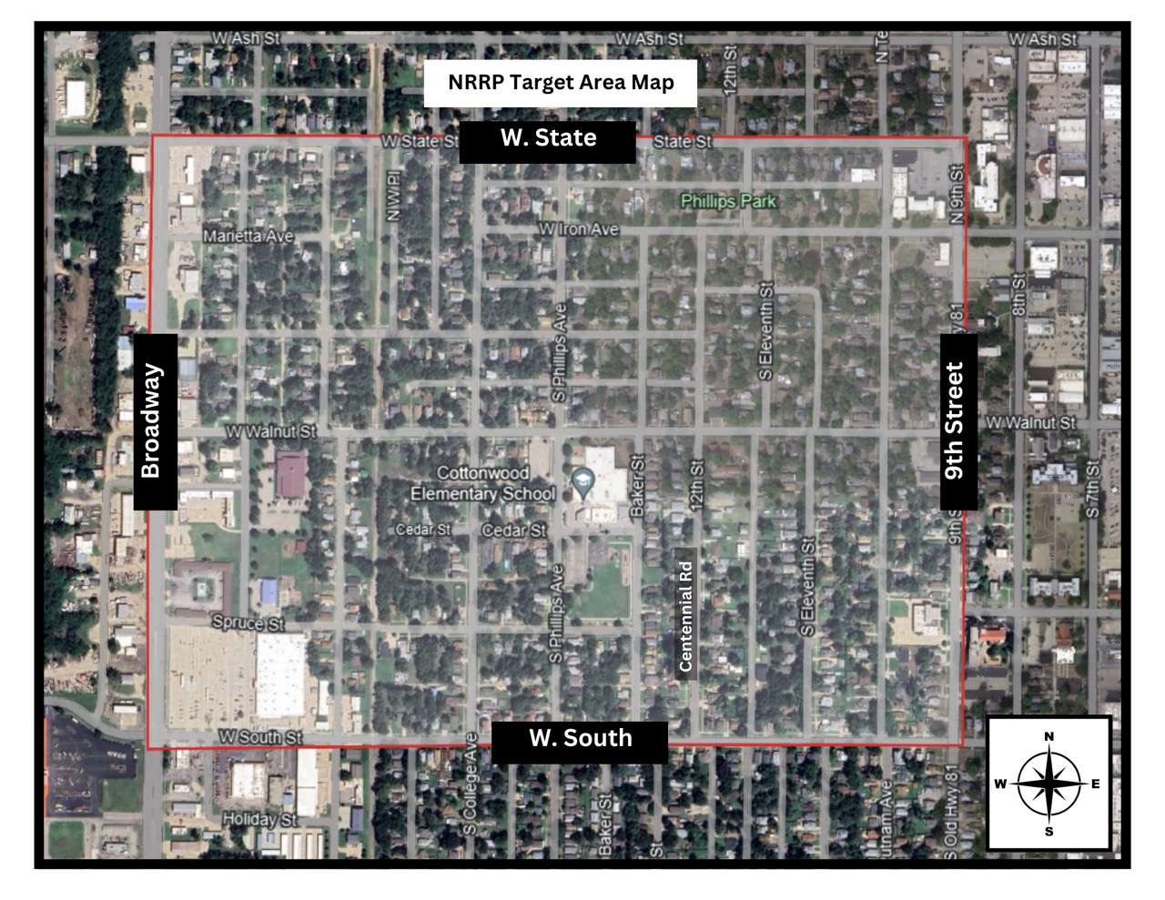 The Neighborhood Repair and Rehabilitation Program Target Area Map available for owner-occupied and rental properties located within the&nbsp;10-block area of U.S. Census Tract 3.