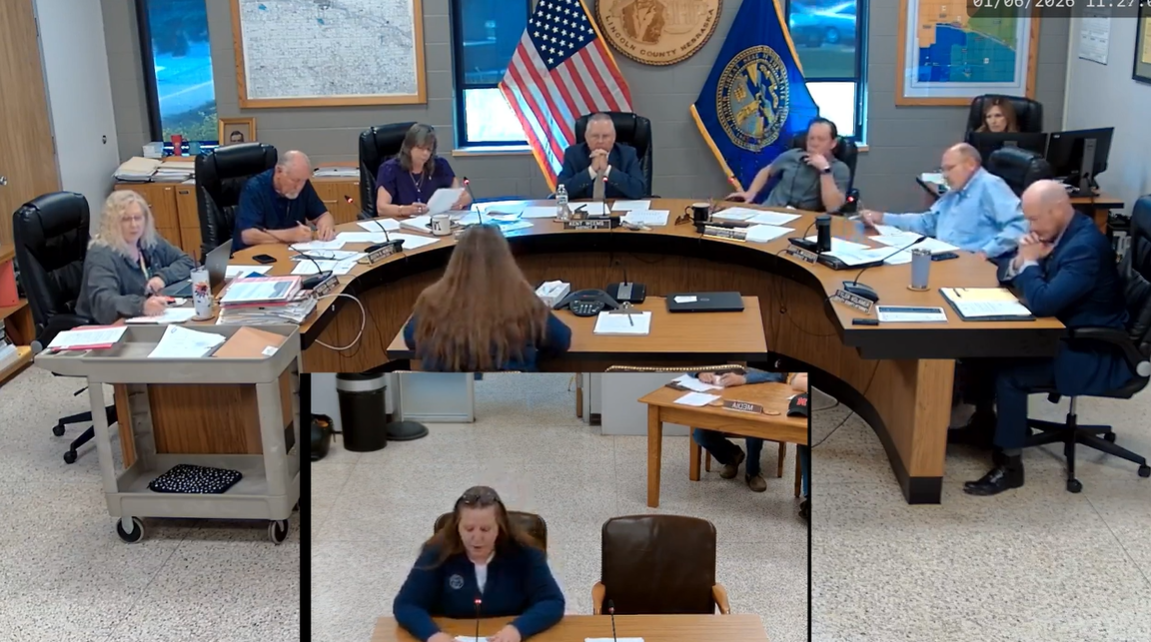 Lincoln County Planning and Zoning Administrator Judy Clark speaks during a June 1 discussion on proposed data center regulations. Clark told commissioners the county has tools available through its current zoning and conditional use permit process, while acknowledging additional standards could be beneficial.