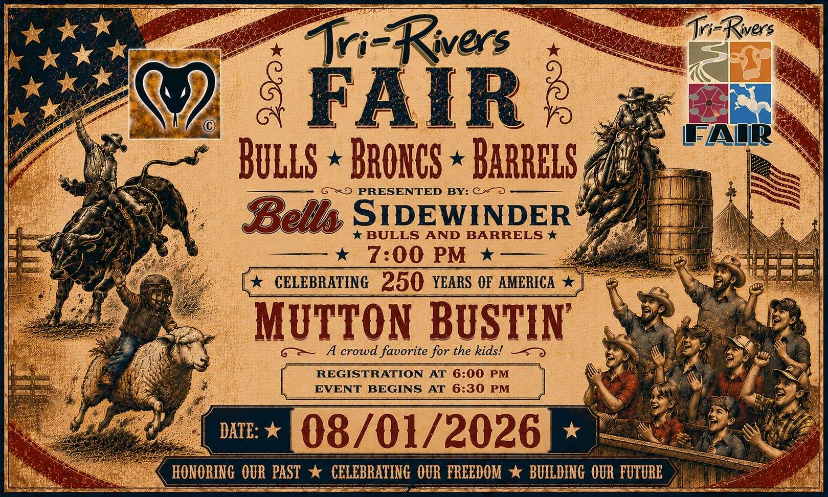 Bulls, Broncs and Barrels event during 2026 Tr-Rivers Fair