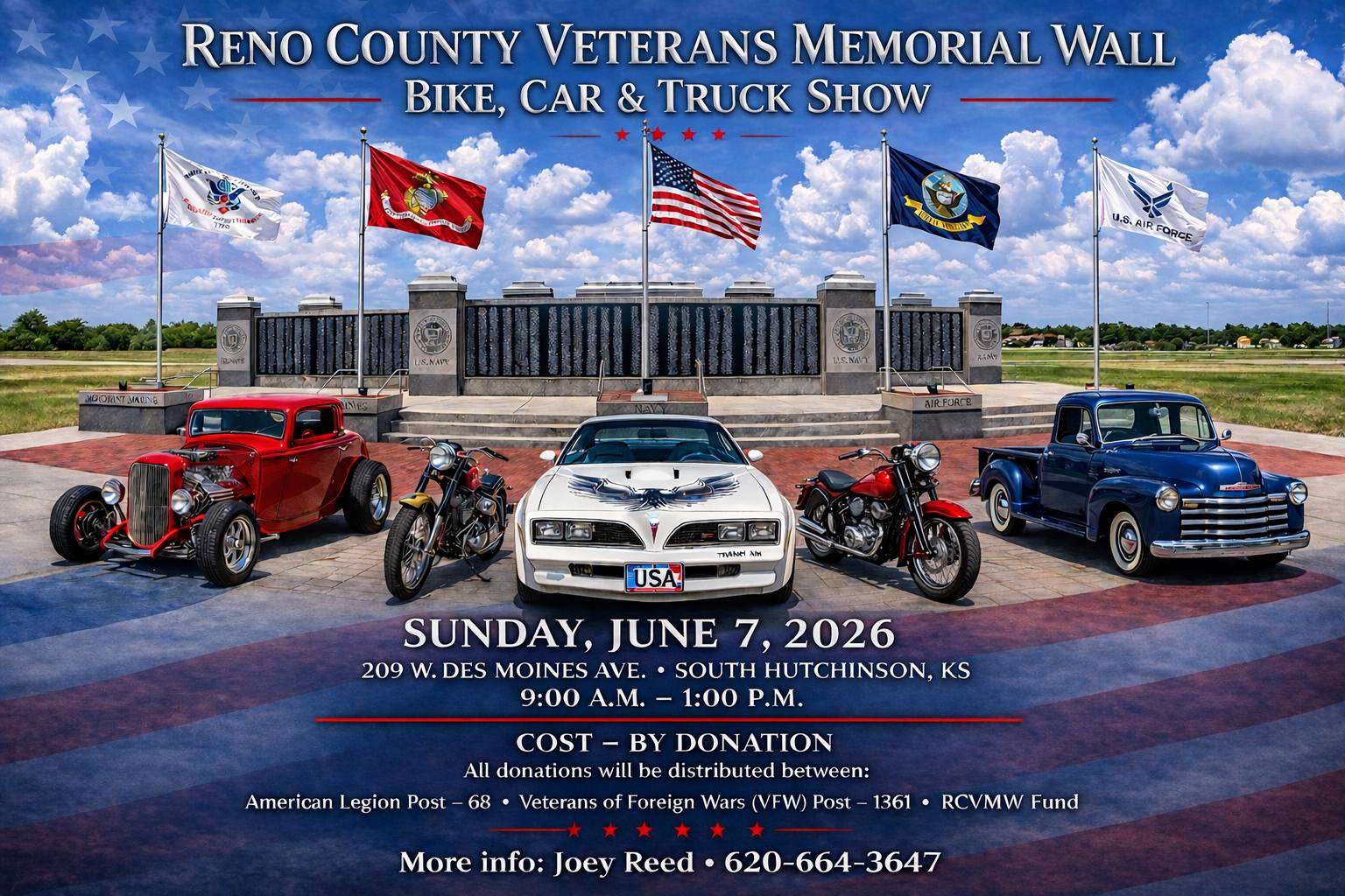 Reno County Veterans Memorial Wall Bike, Car &amp; Truck Show
