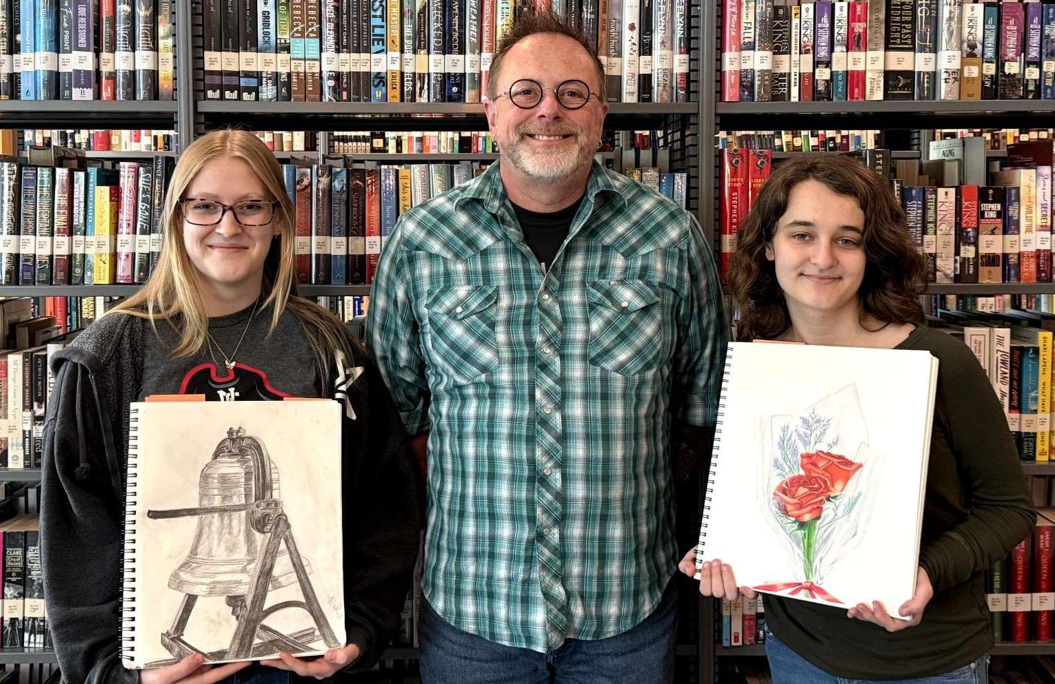 Left to right: Emerson Bradley, Instructor Jim Norris, and Emily Jennings. Photo: NCMC
