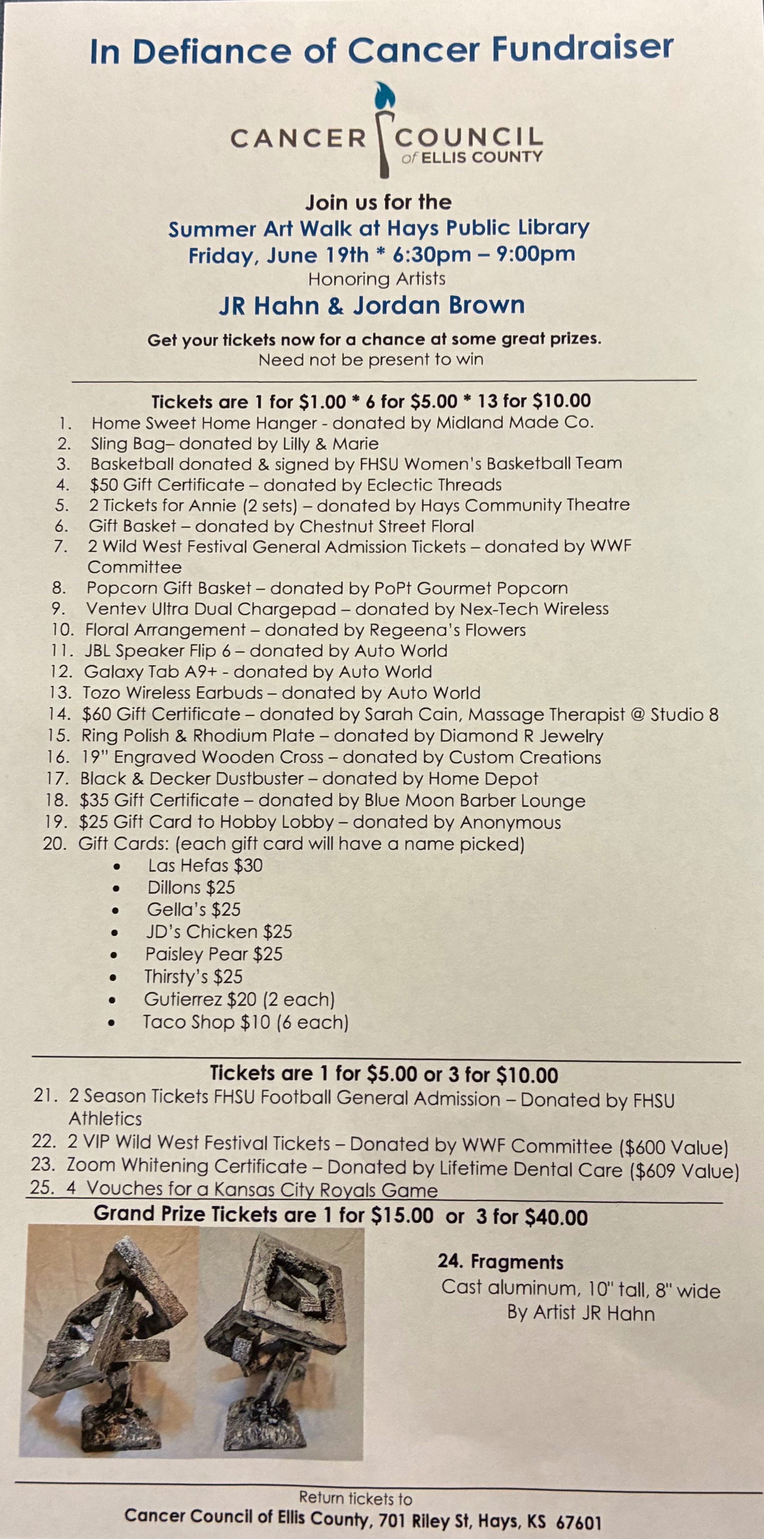 Defiance of Cancer Fundraiser flyer, courtesy photo&nbsp;