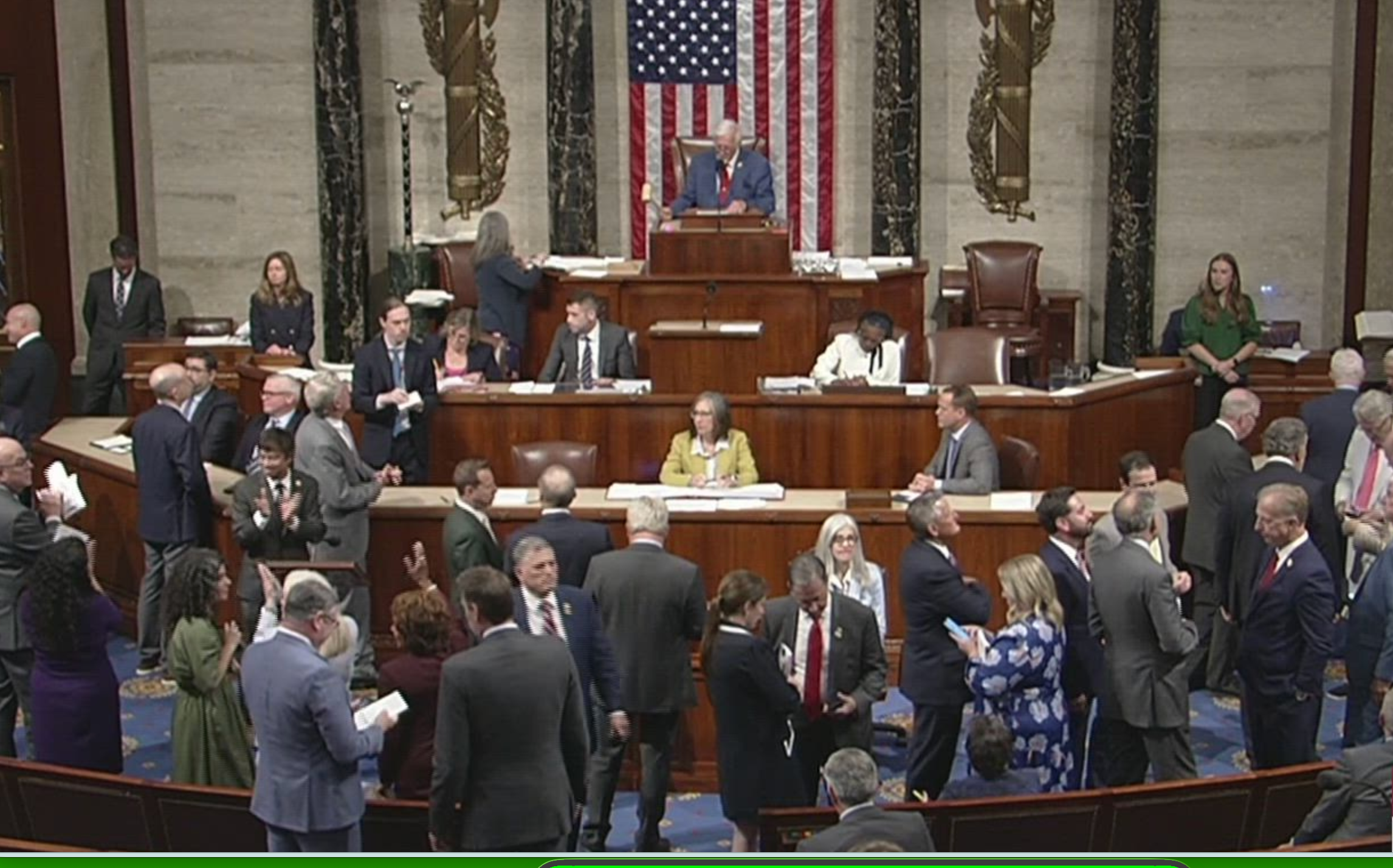 View of the House floor as the resolution passed -image courtesy CSPAN